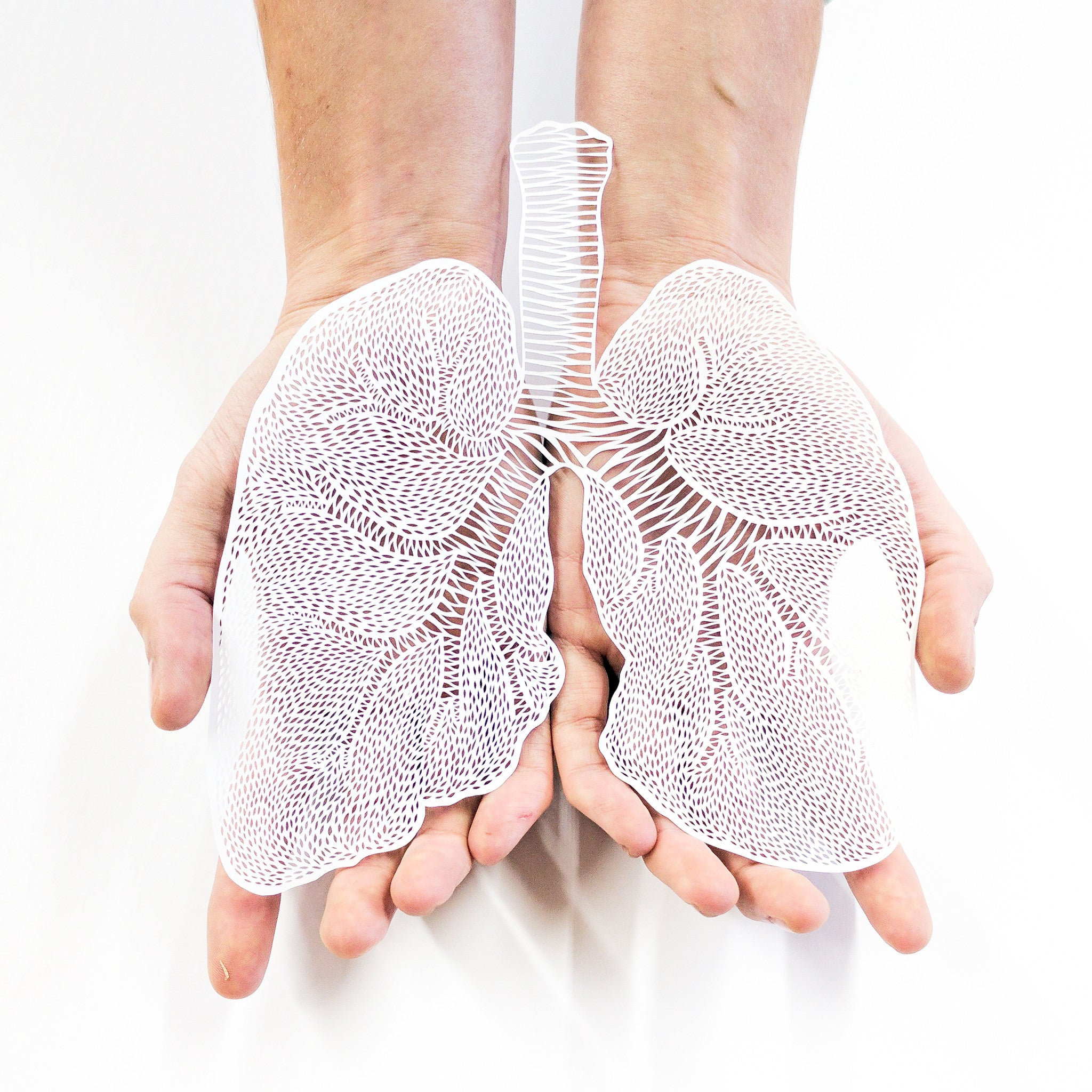 Anatomical Lungs Papercutting Artwork