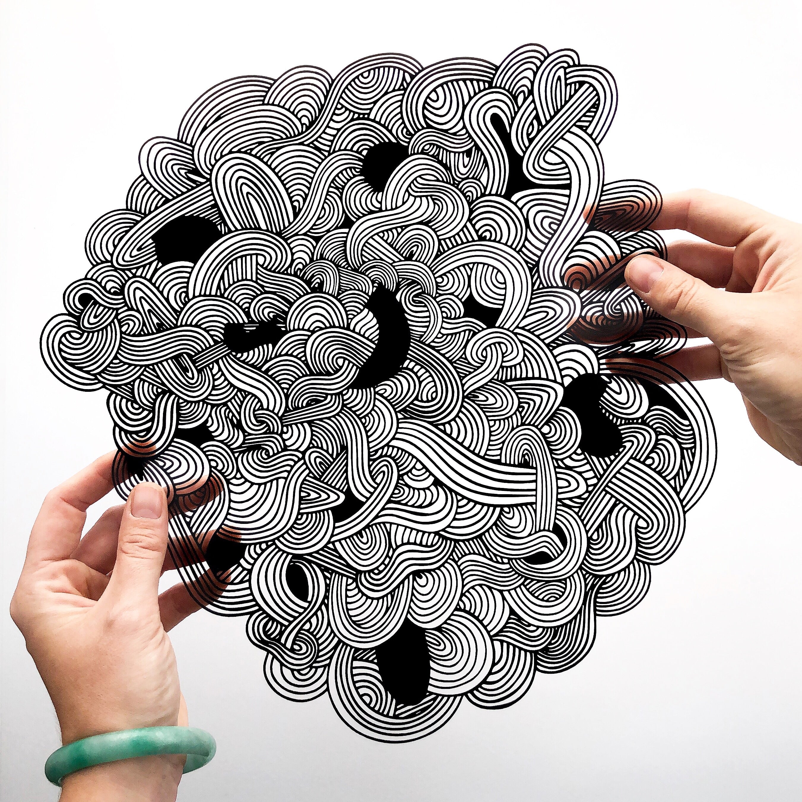 Abstract Squiggles Papercutting