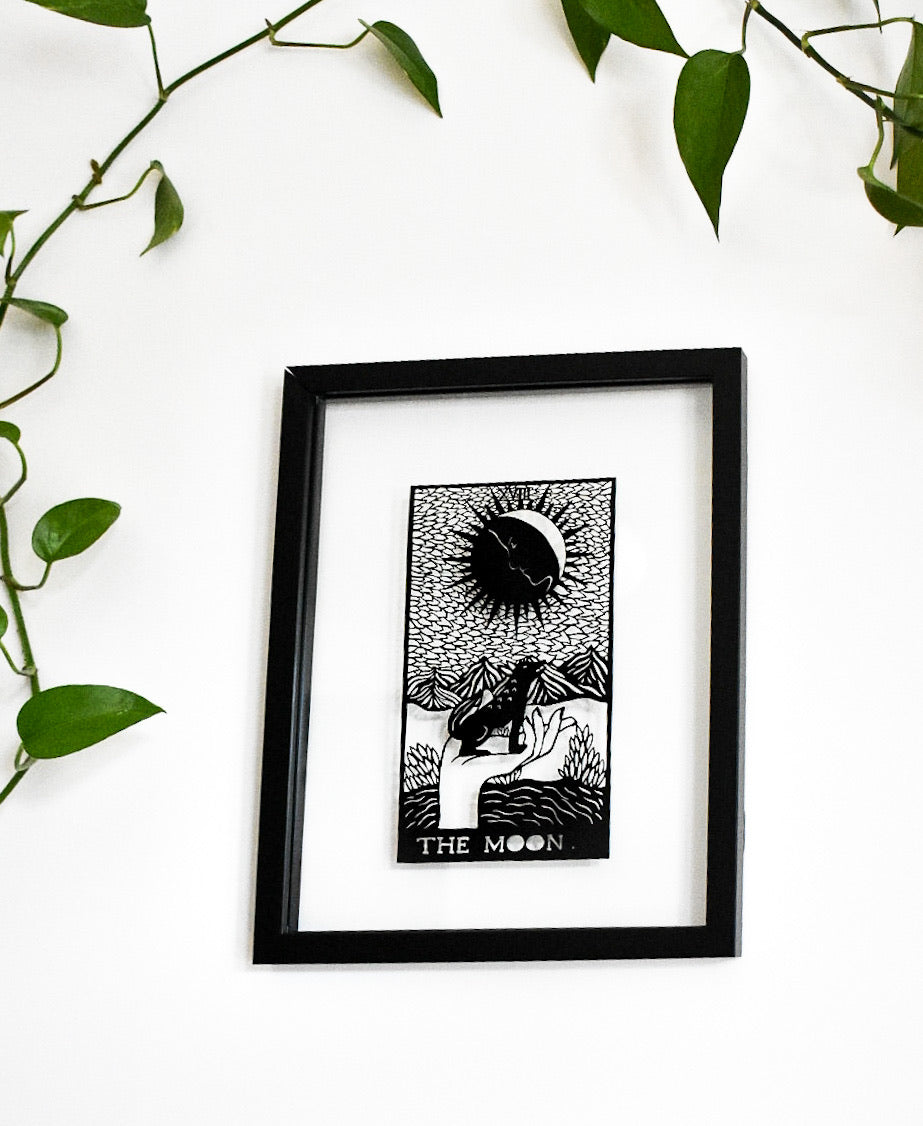 The Moon Tarot Card Papercutting