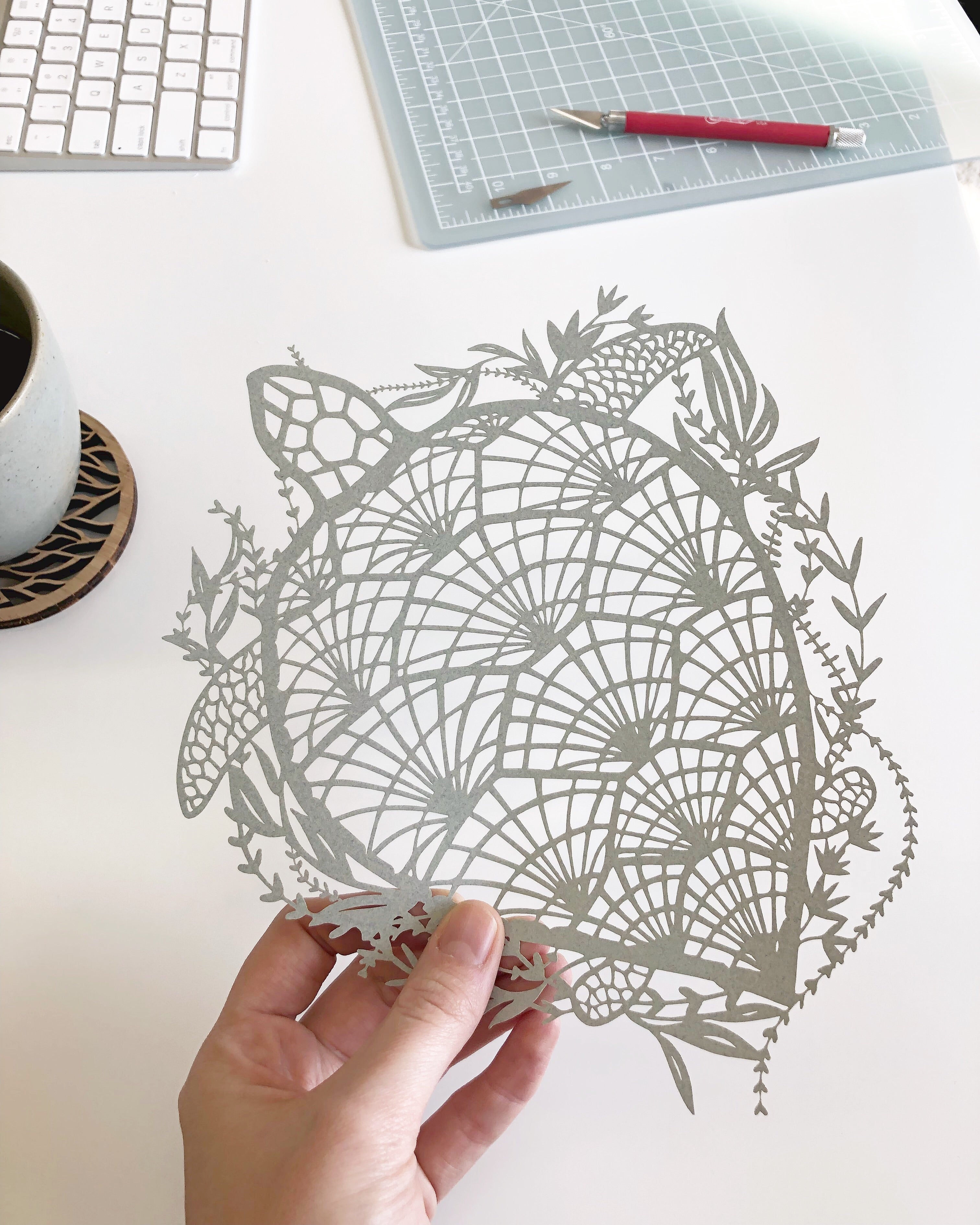 Sea Turtle Papercutting Artwork