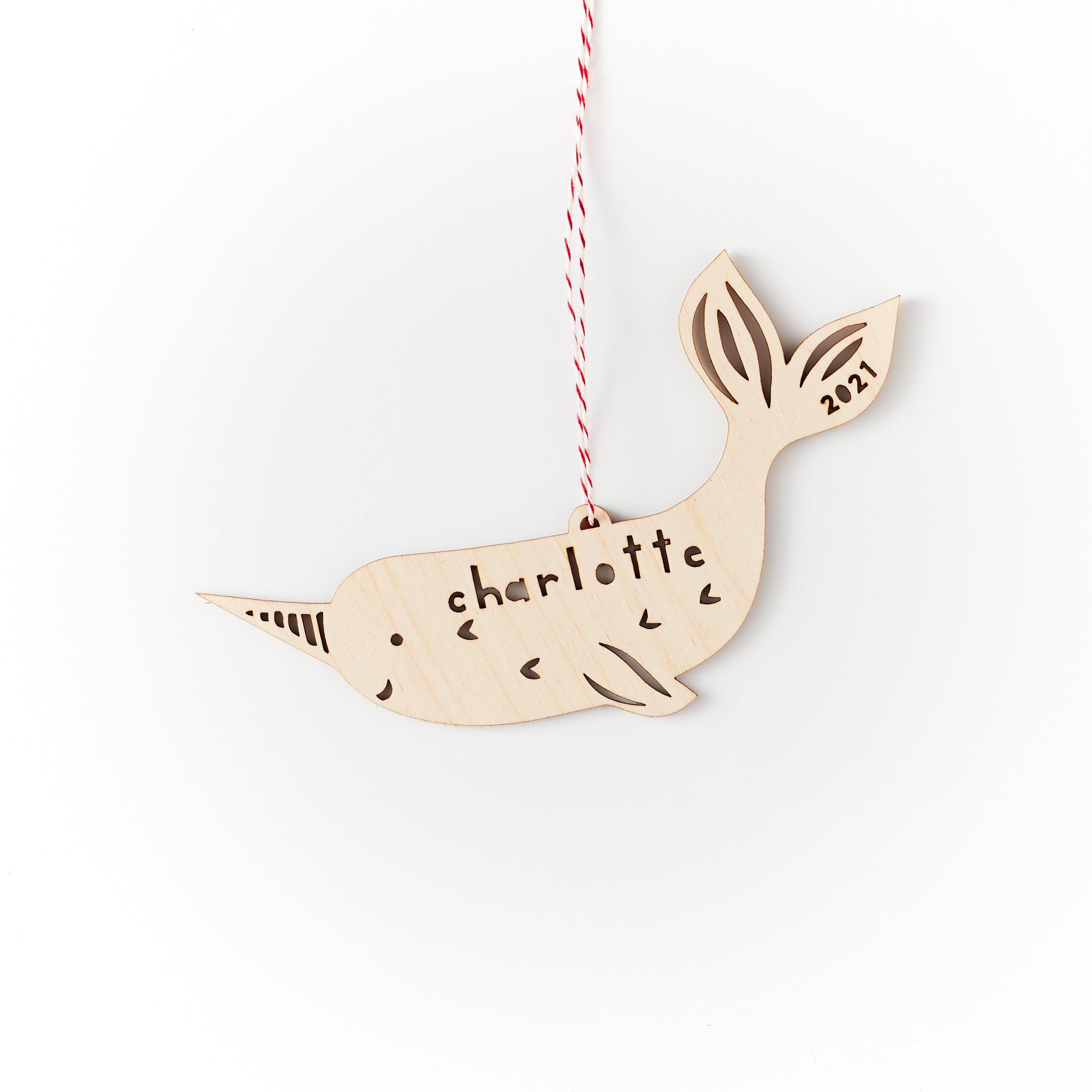 Custom Narwhal Ornament