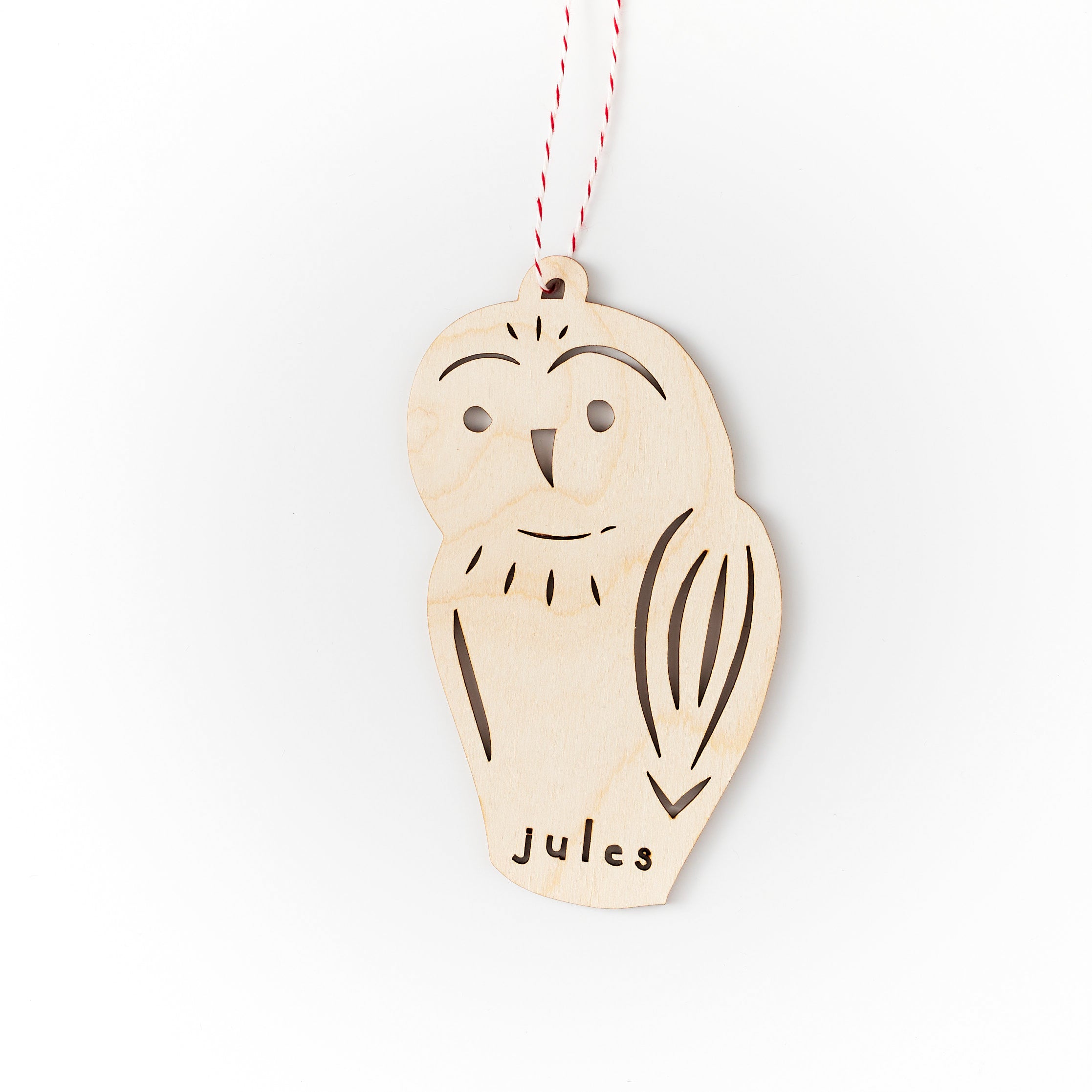 Custom Barn Owl Ornament