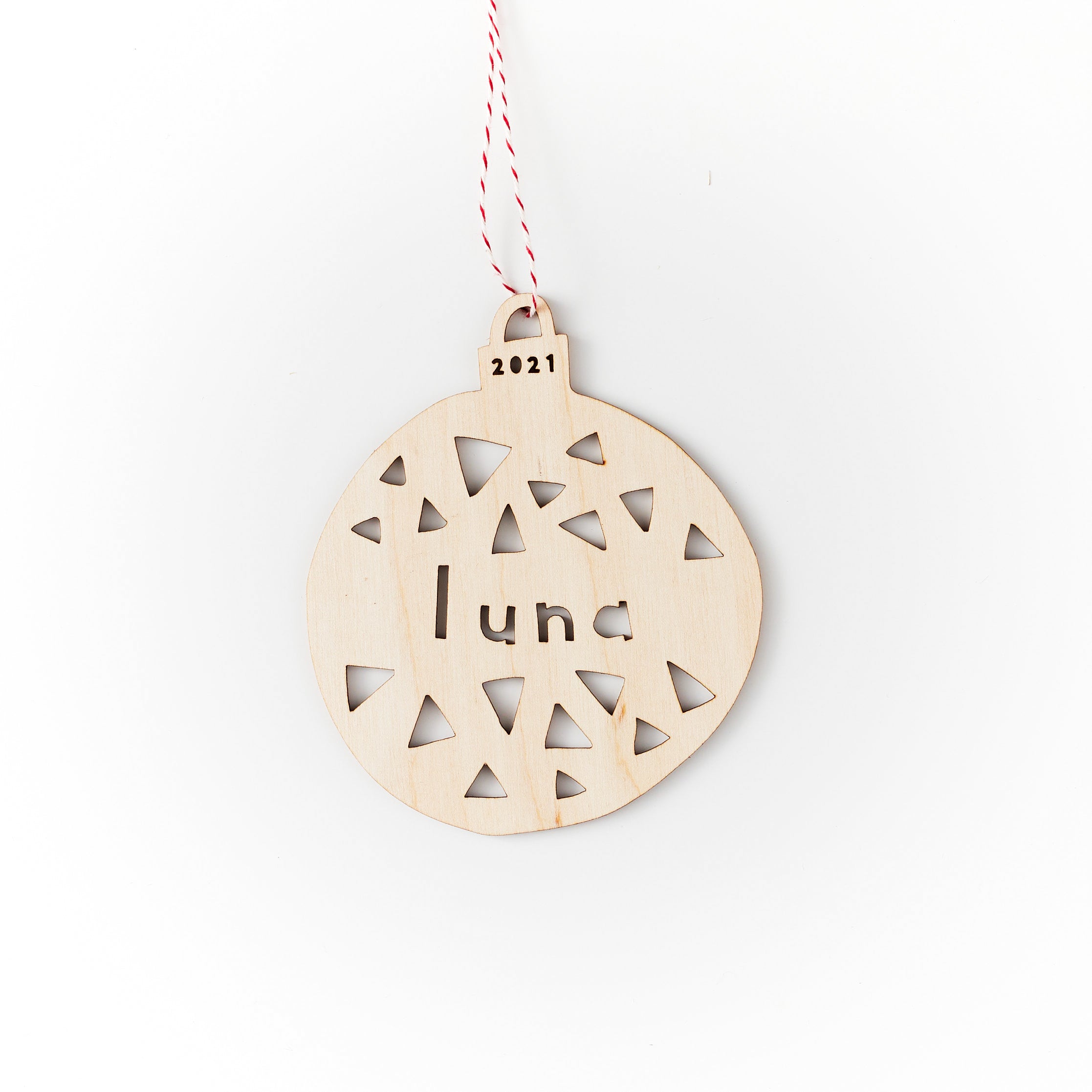 Custom Holiday Triangles Ball Ornament