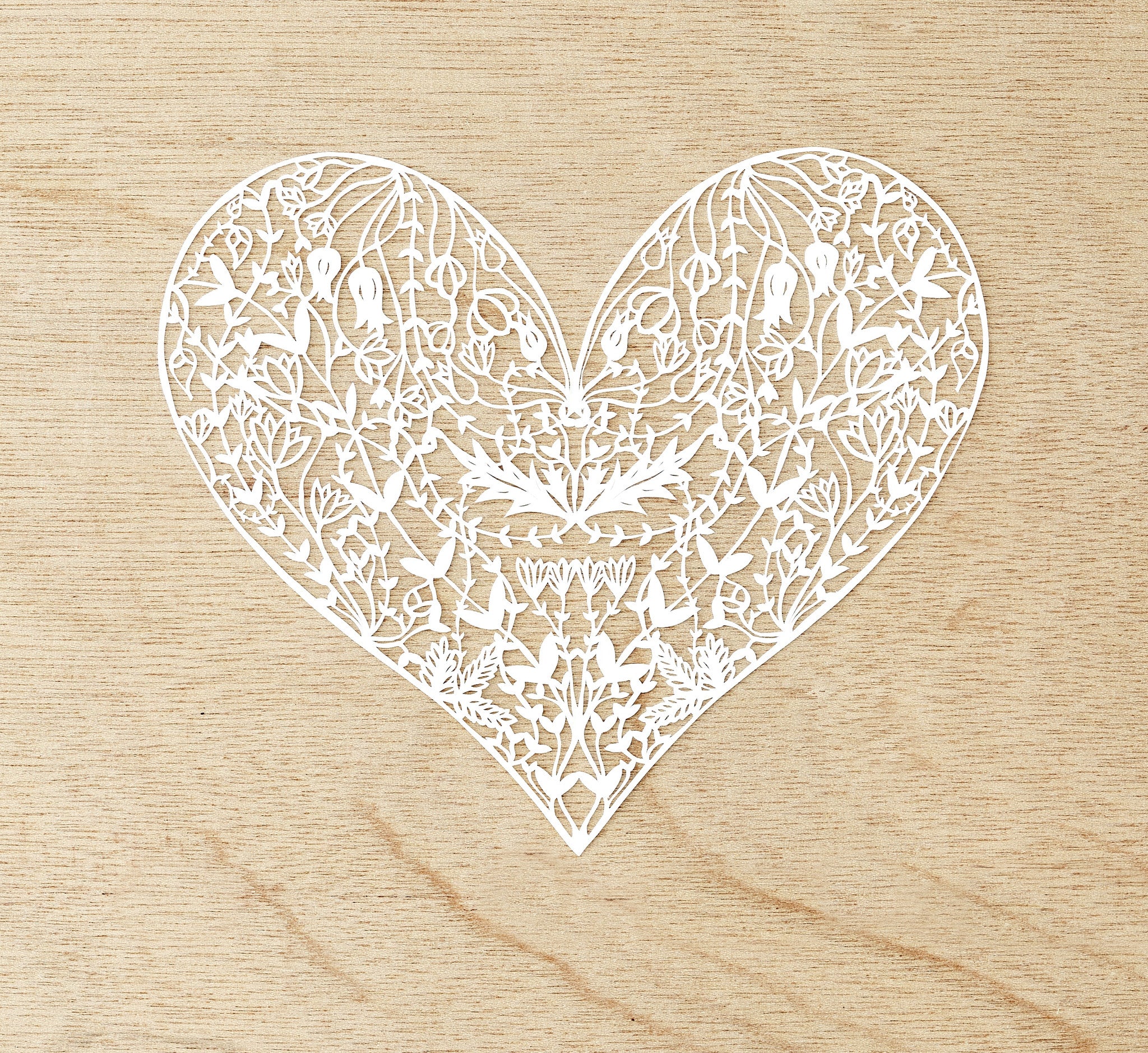Floral Heart Papercutting