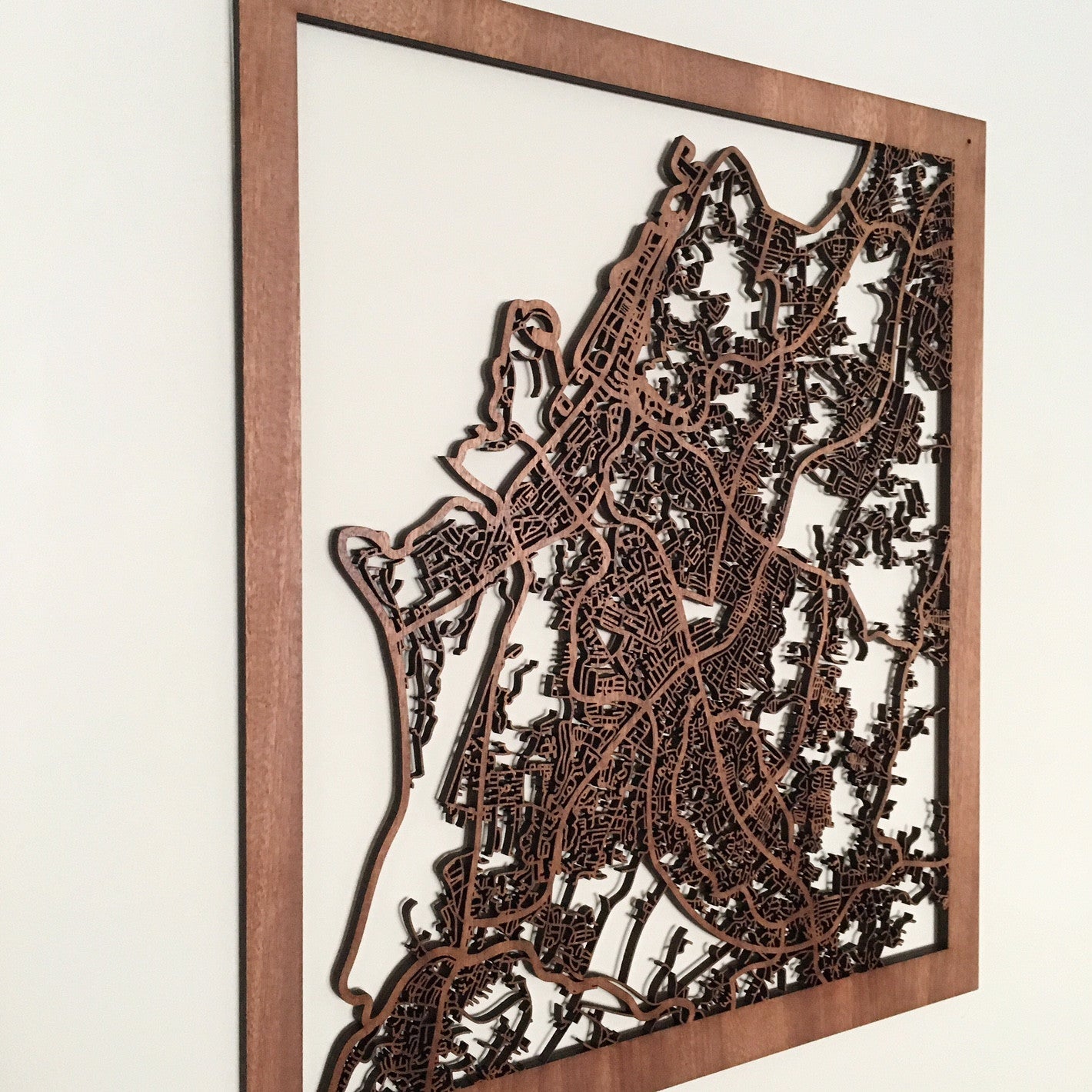 Custom Lasercut Map: Kota Kinabalu