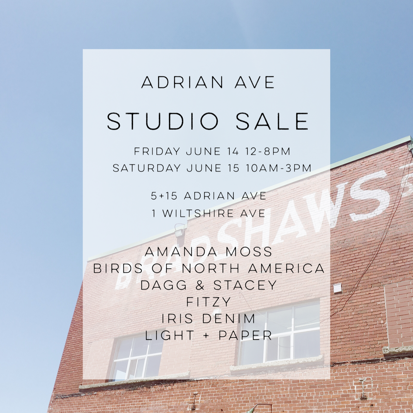 Studio Sale 2019