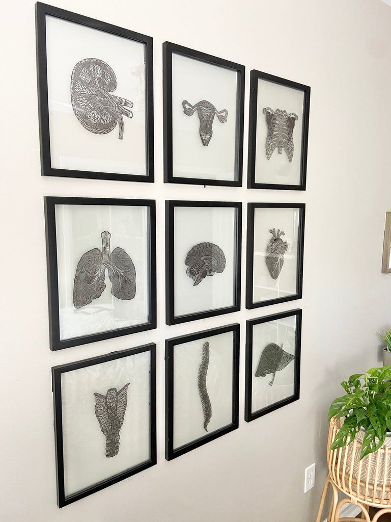 Anatomical Liver Papercutting Artwork