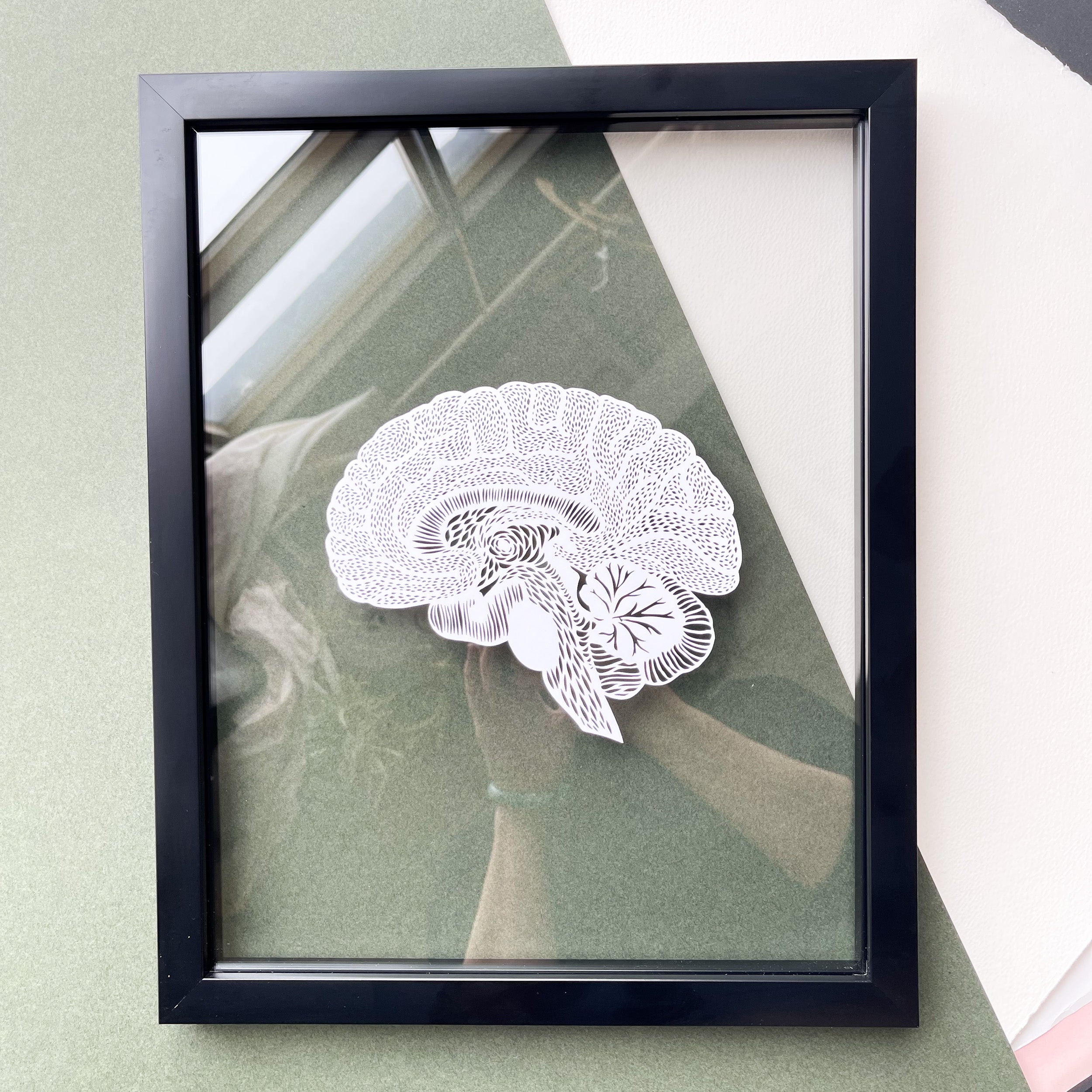 Anatomical Brain Papercutting Artwork