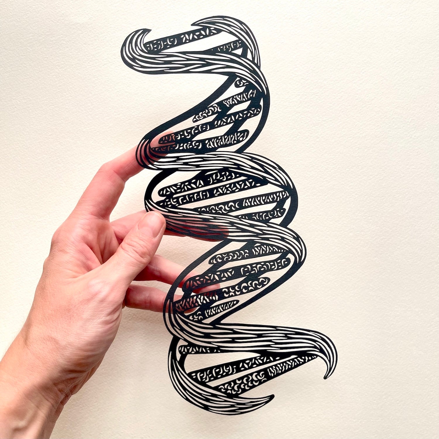 DNA Double Helix Papercutting Artwork