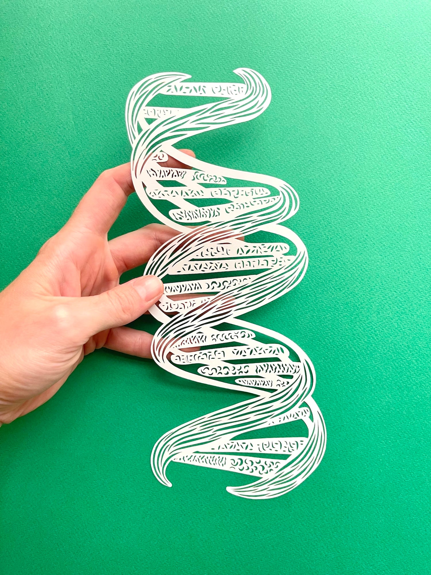 DNA Double Helix Papercutting Artwork