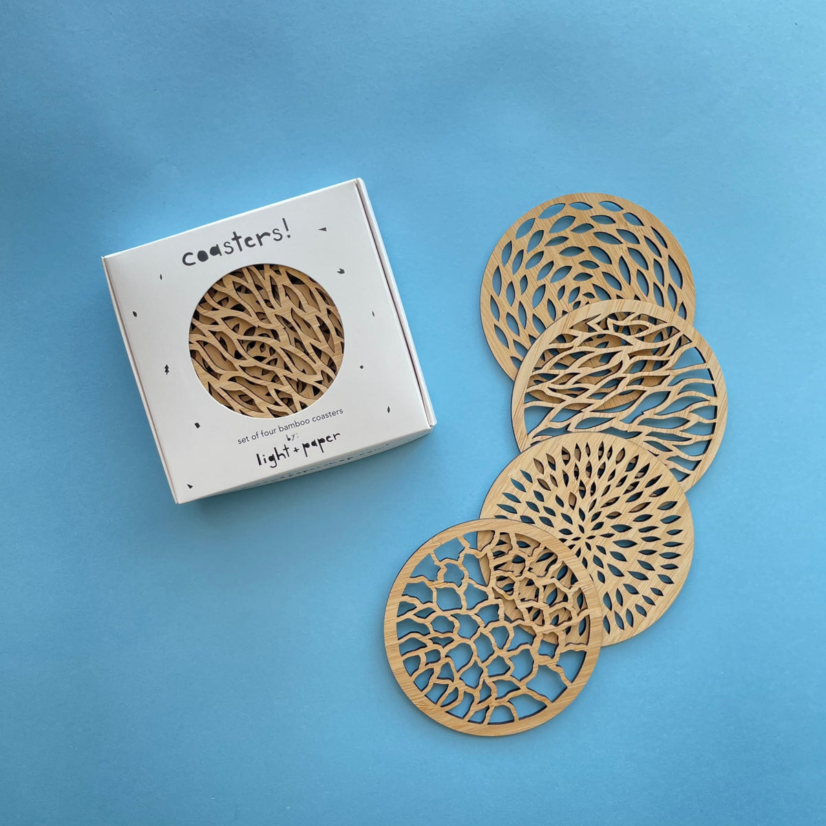 Abstract Bamboo Coasters