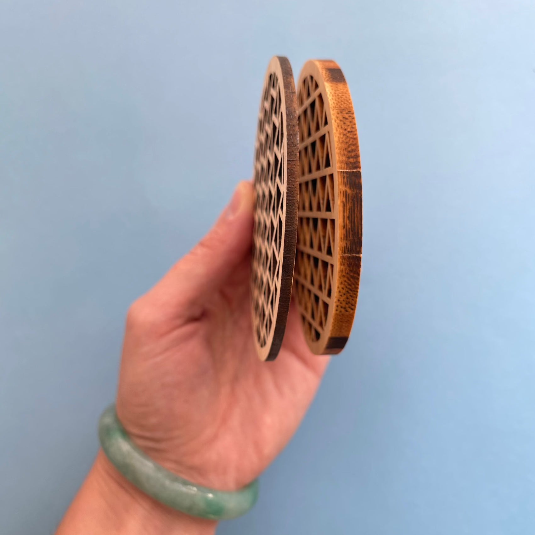 Geo Bamboo Coasters