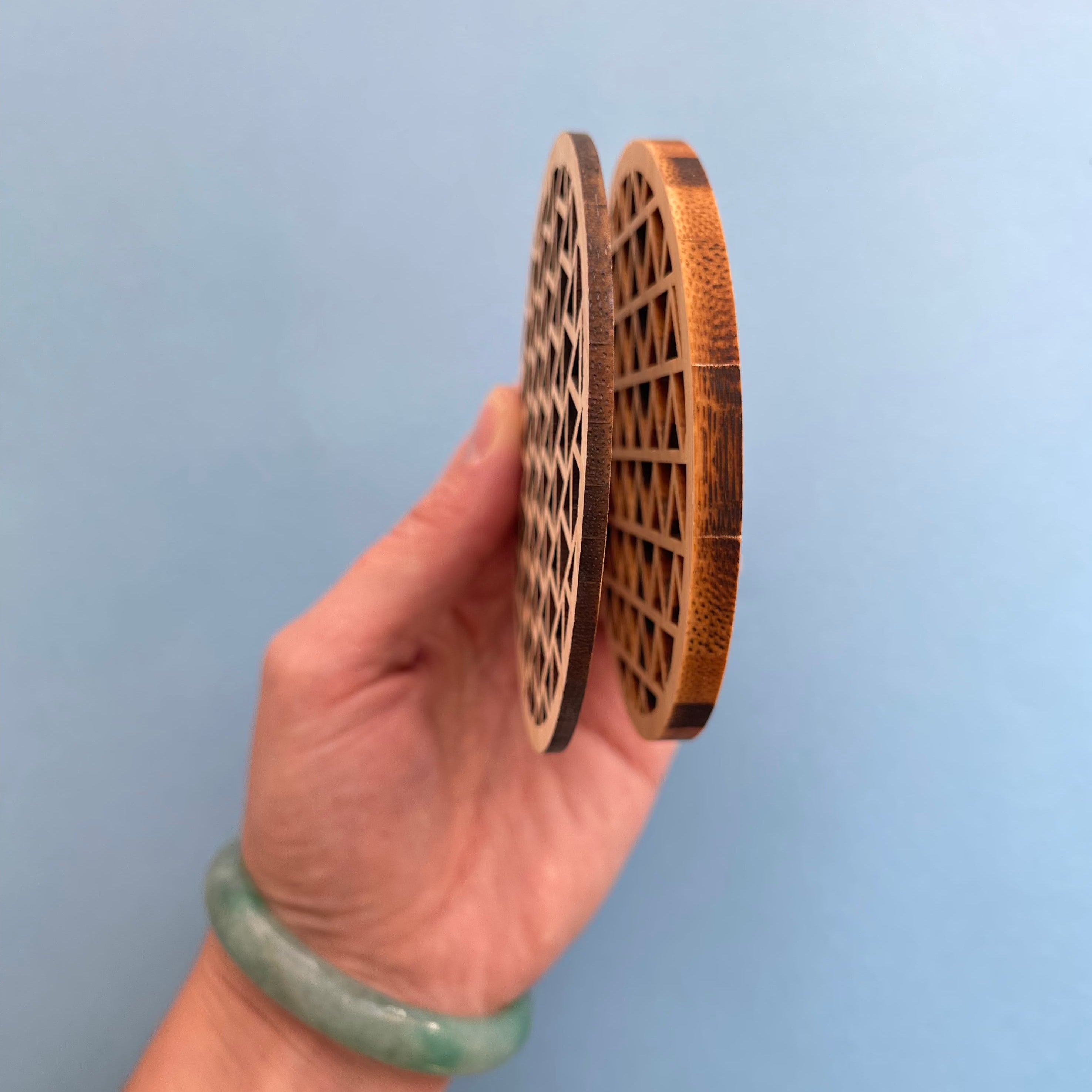 Abstract Bamboo Coasters