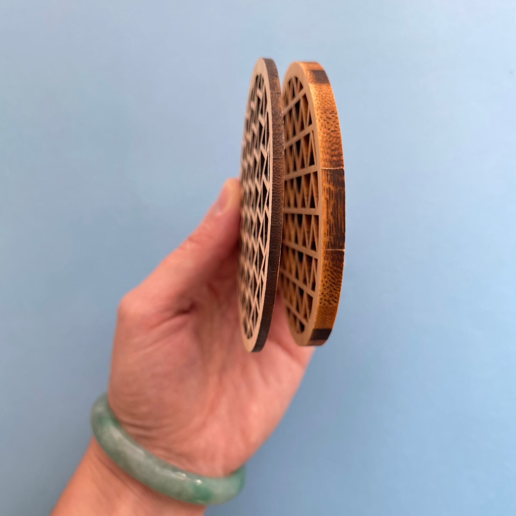 Scribble Bamboo Coasters