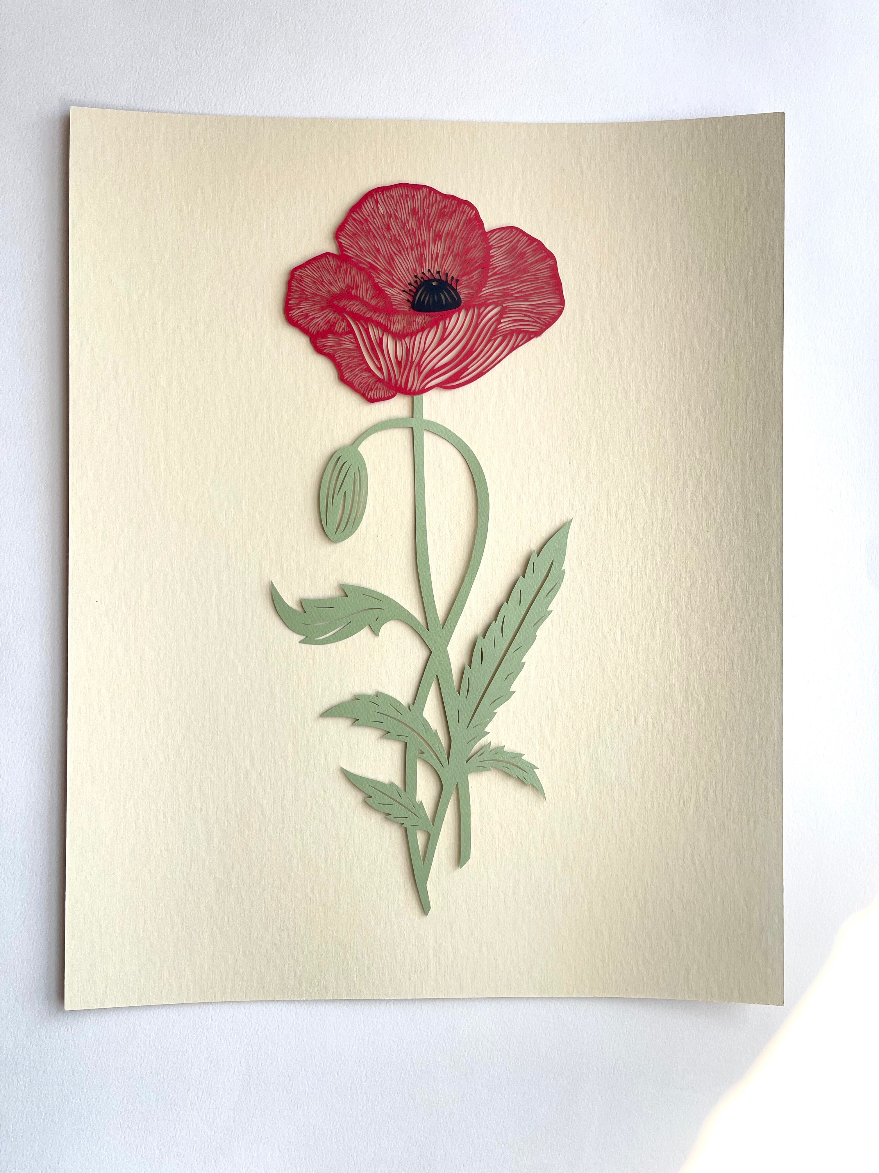 Poppy Flower Papercutting