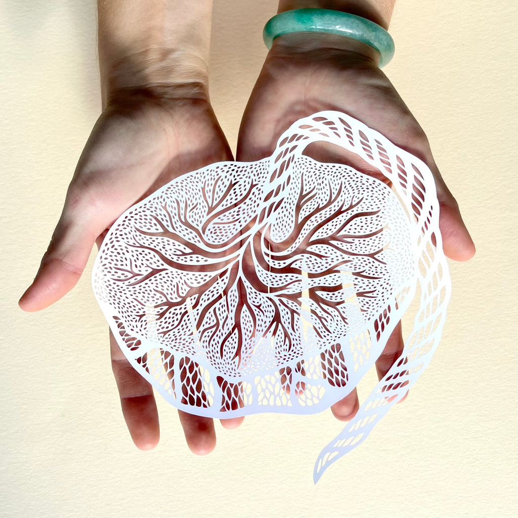 Anatomical Placenta Papercutting Artwork