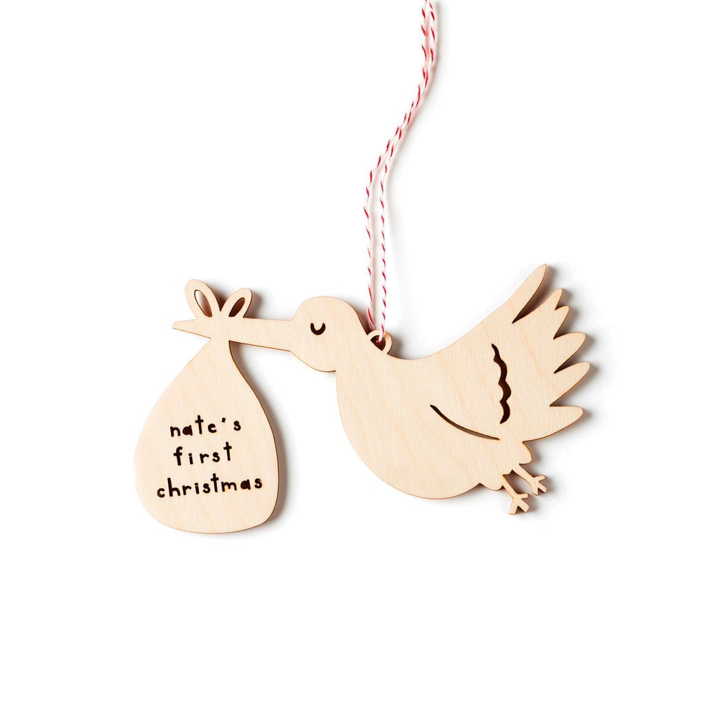 Custom Stork Ornament