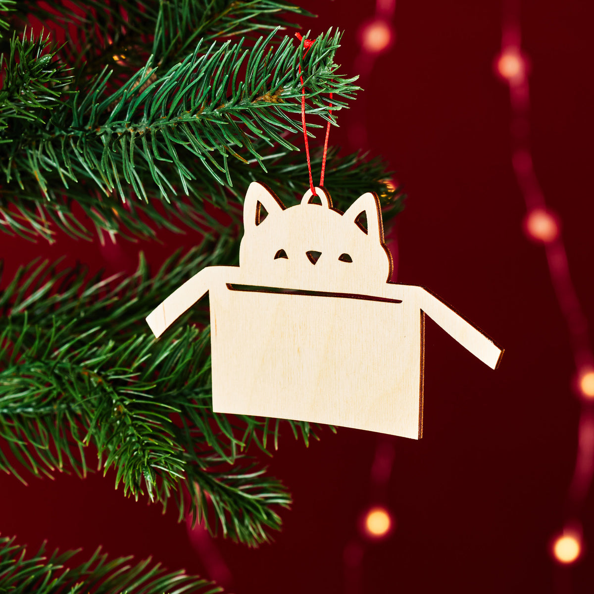 Cat in Box Ornament