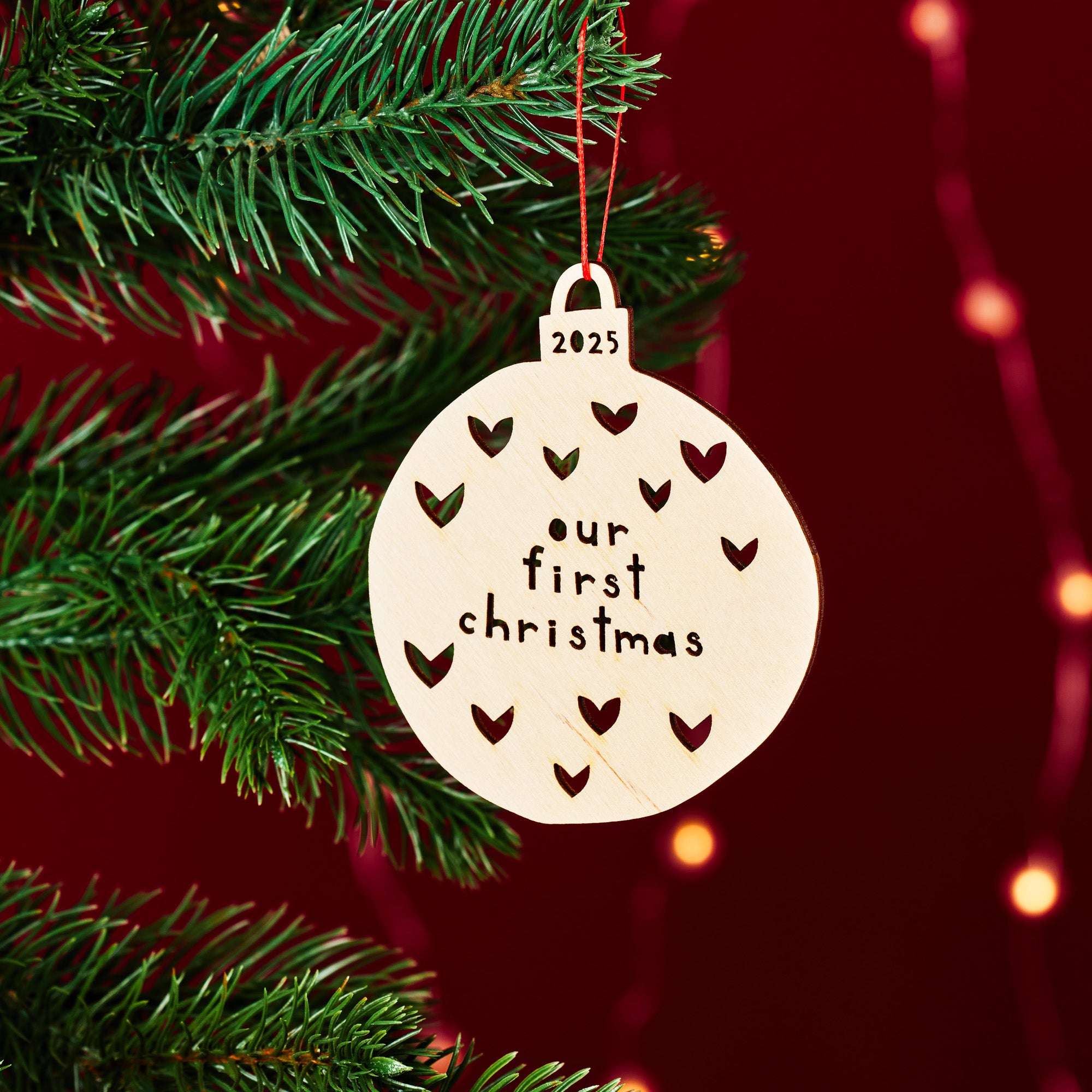 Custom Just Married Ornament