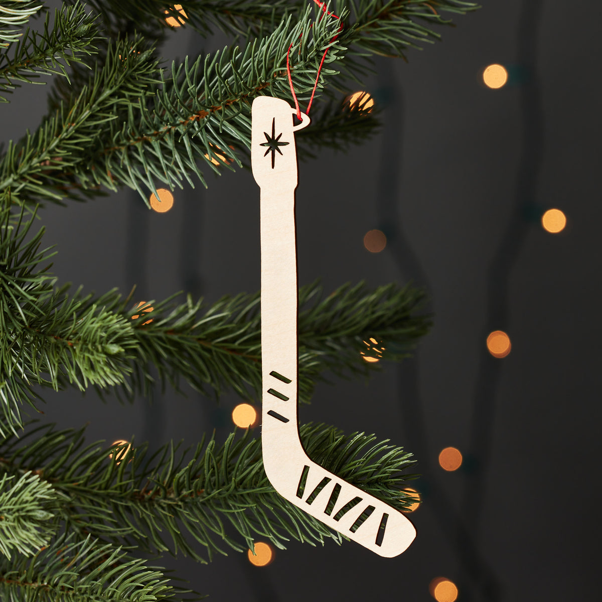 Hockey Skate Stick Jersey Ornament