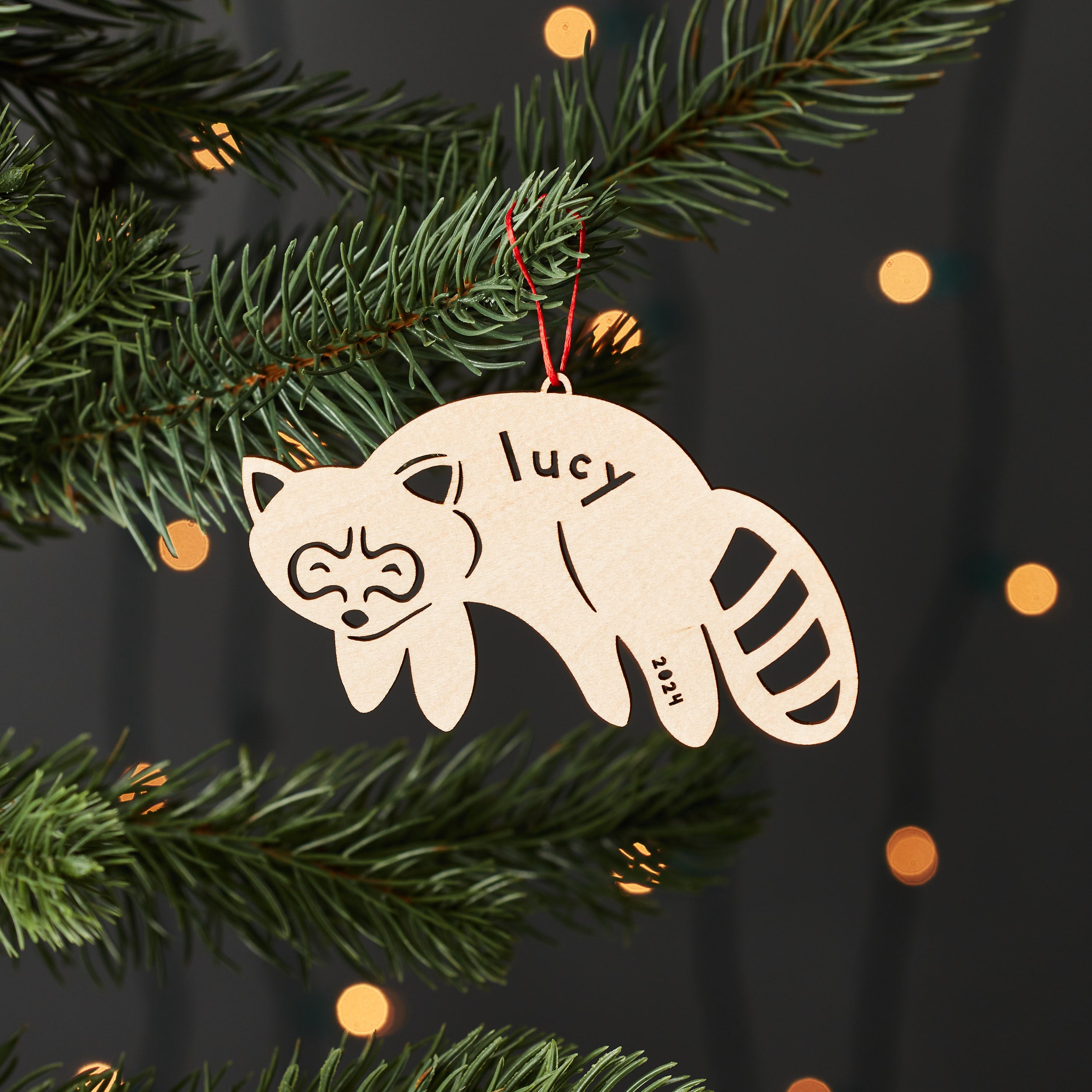 Custom Raccoon Ornament