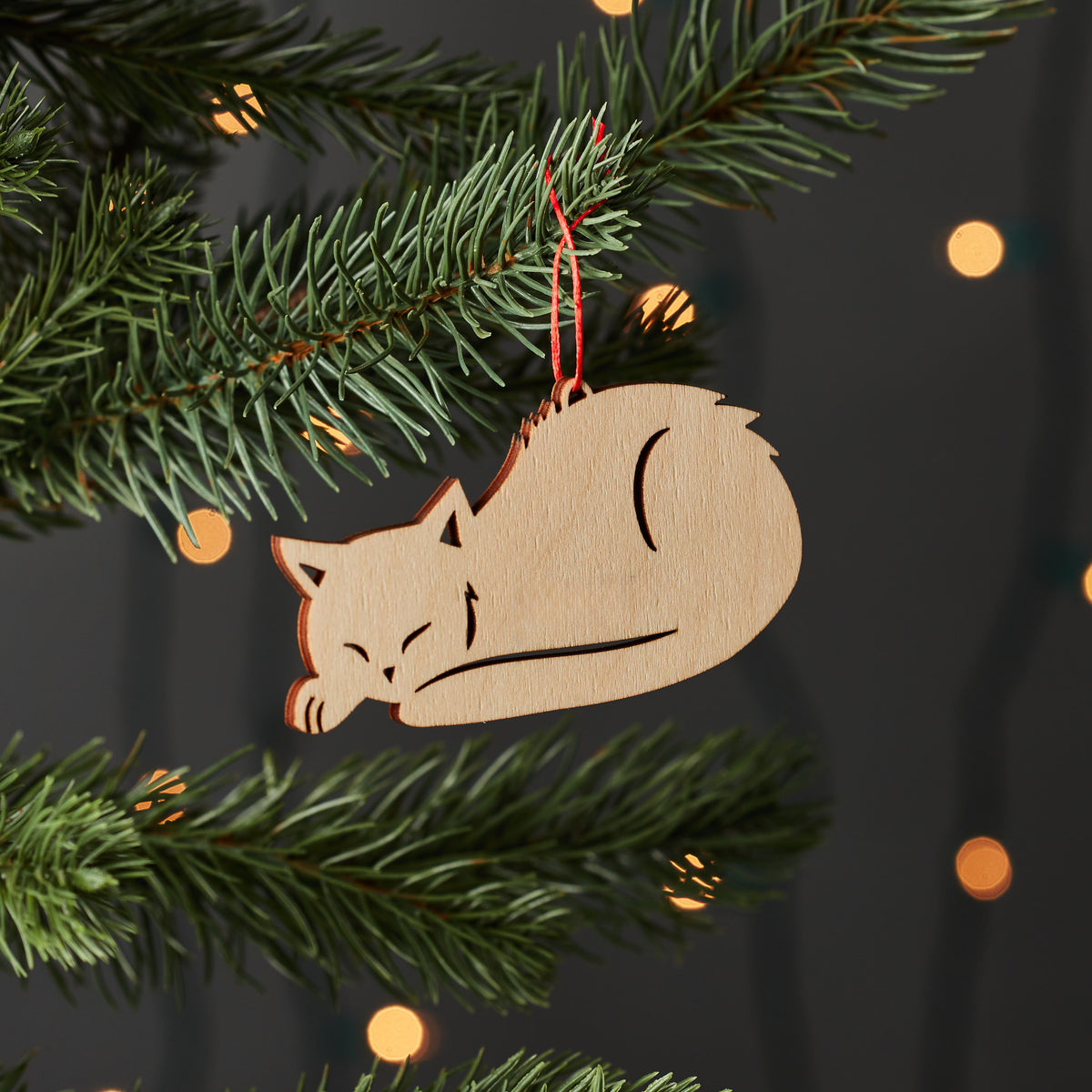 Sleeping Cat Ornament