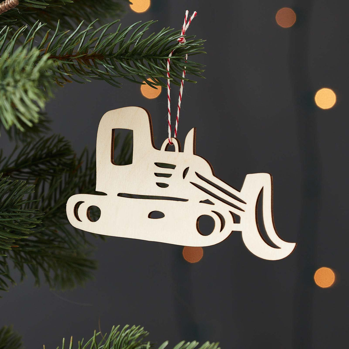 Bulldozer Construction Ornament