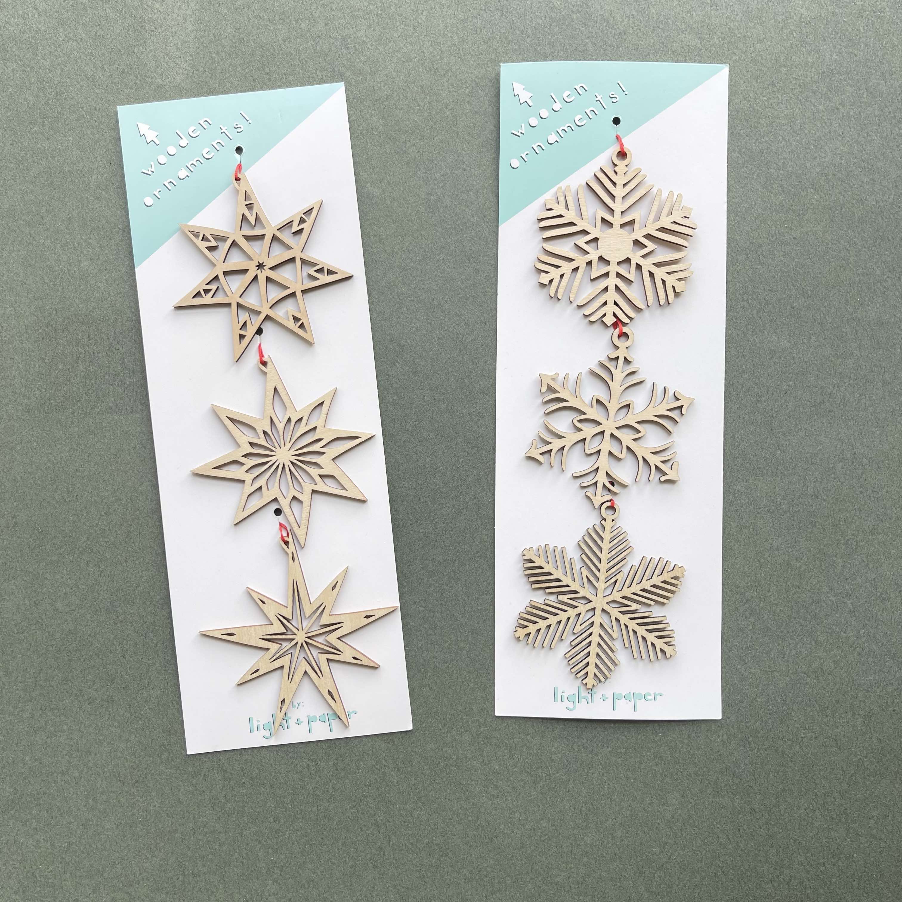 Snowflakes and Stars Ornaments