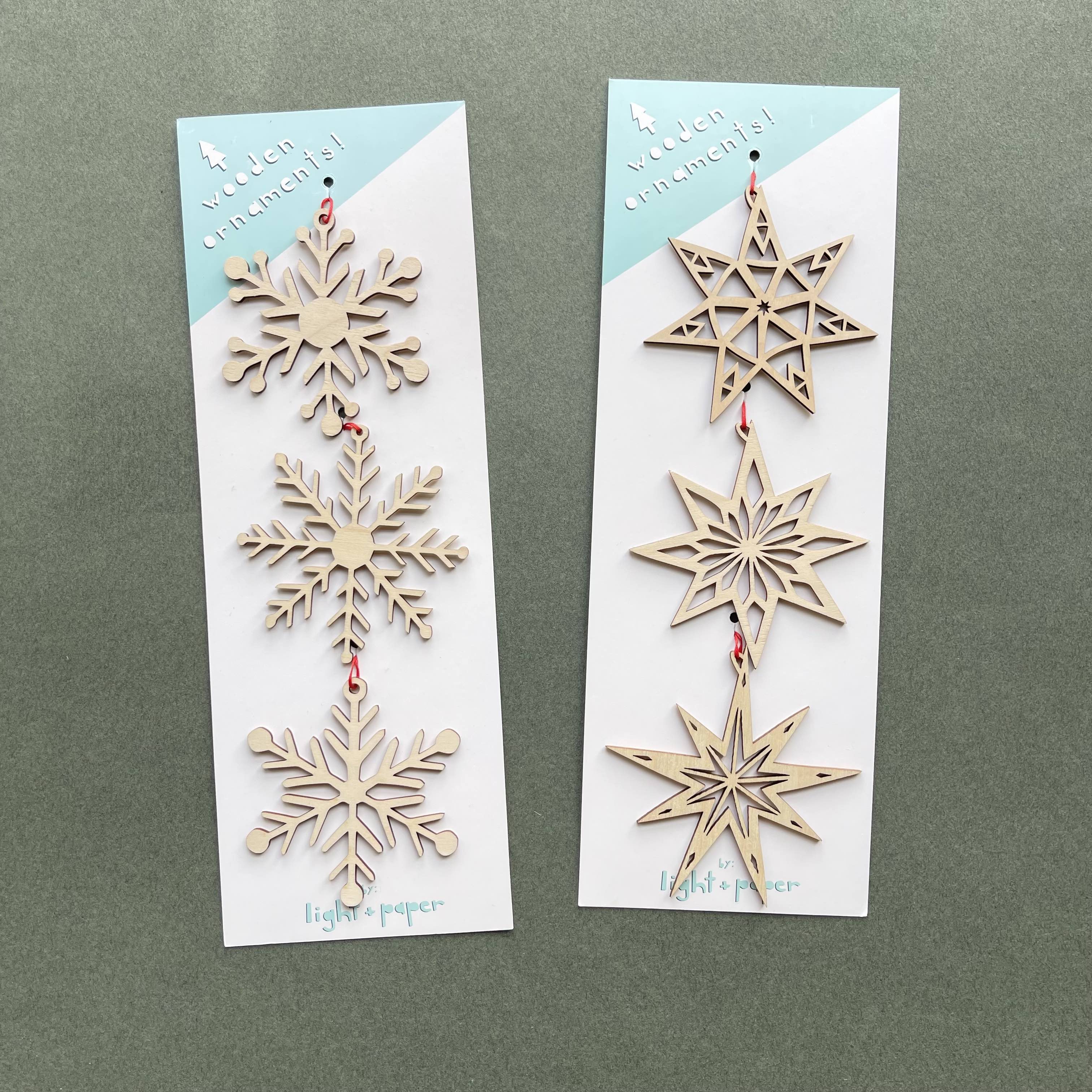 Snowflakes and Stars Ornaments