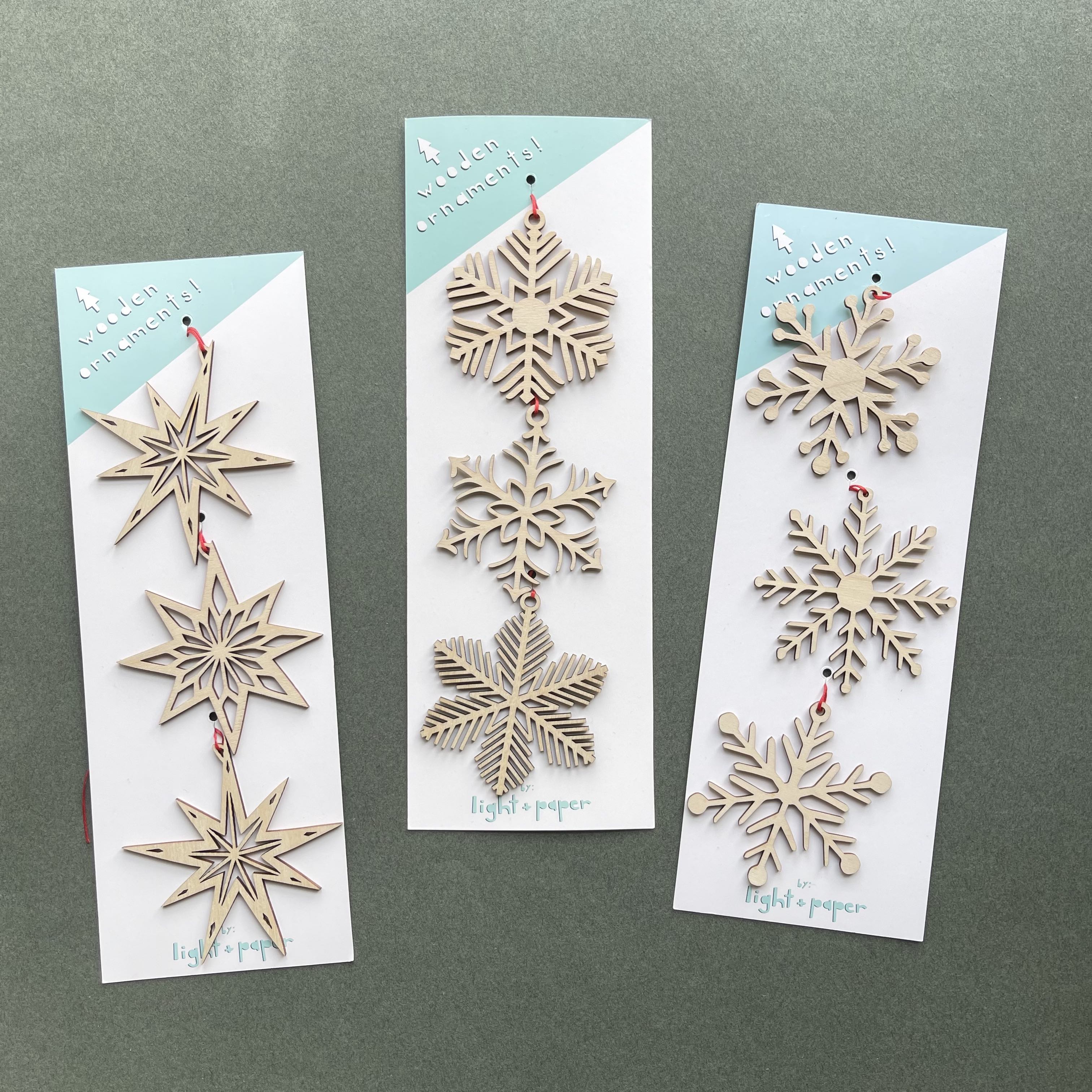 Snowflakes and Stars Ornaments