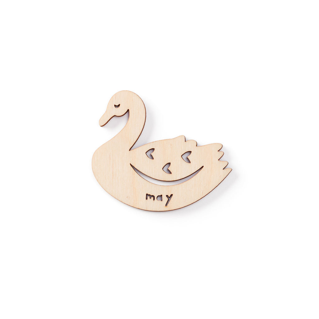 Swan - Custom Wooden Magnet