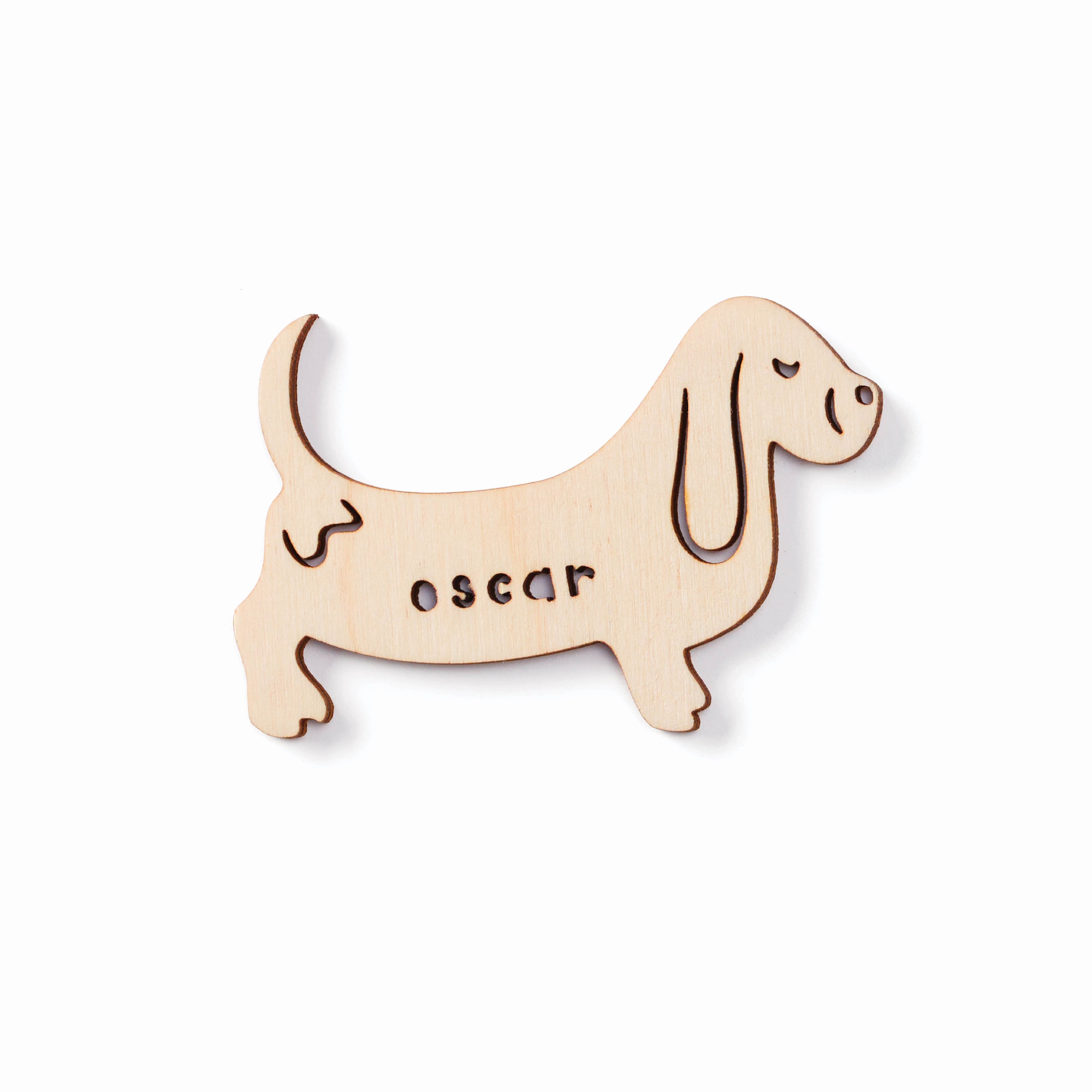 Basset Hound Dog - Custom Wooden Magnet