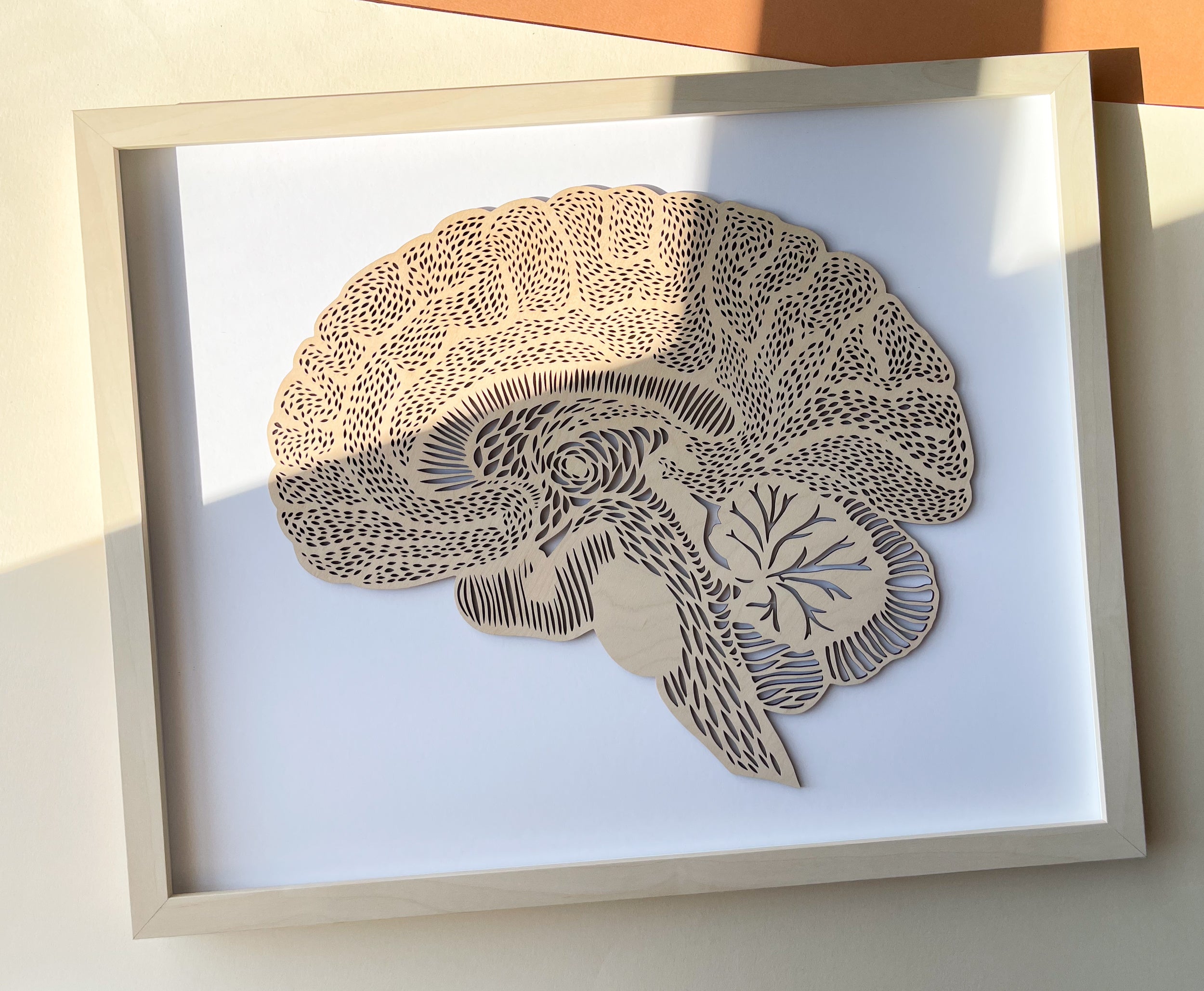 Anatomical Brain Wooden Artwork