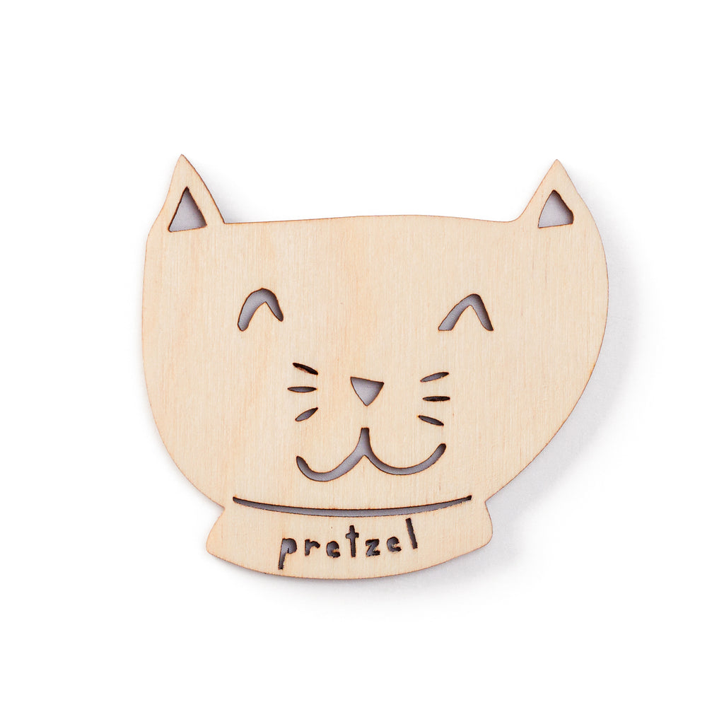 Cat Face - Custom Wooden Magnet