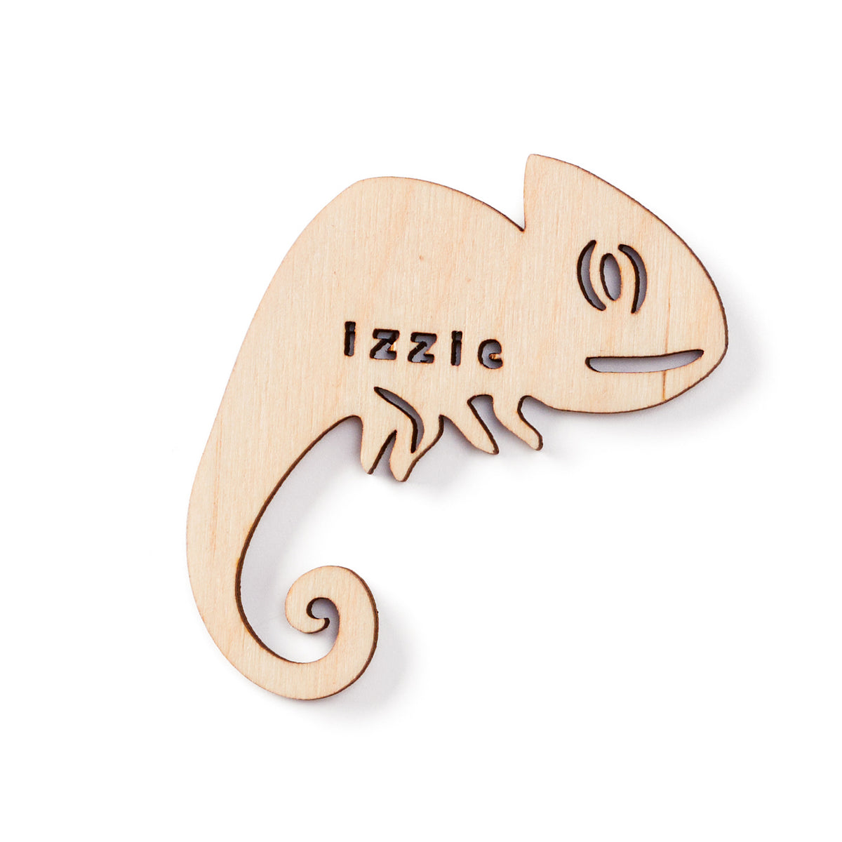 Chameleon - Custom Wooden Magnet | Light + Paper