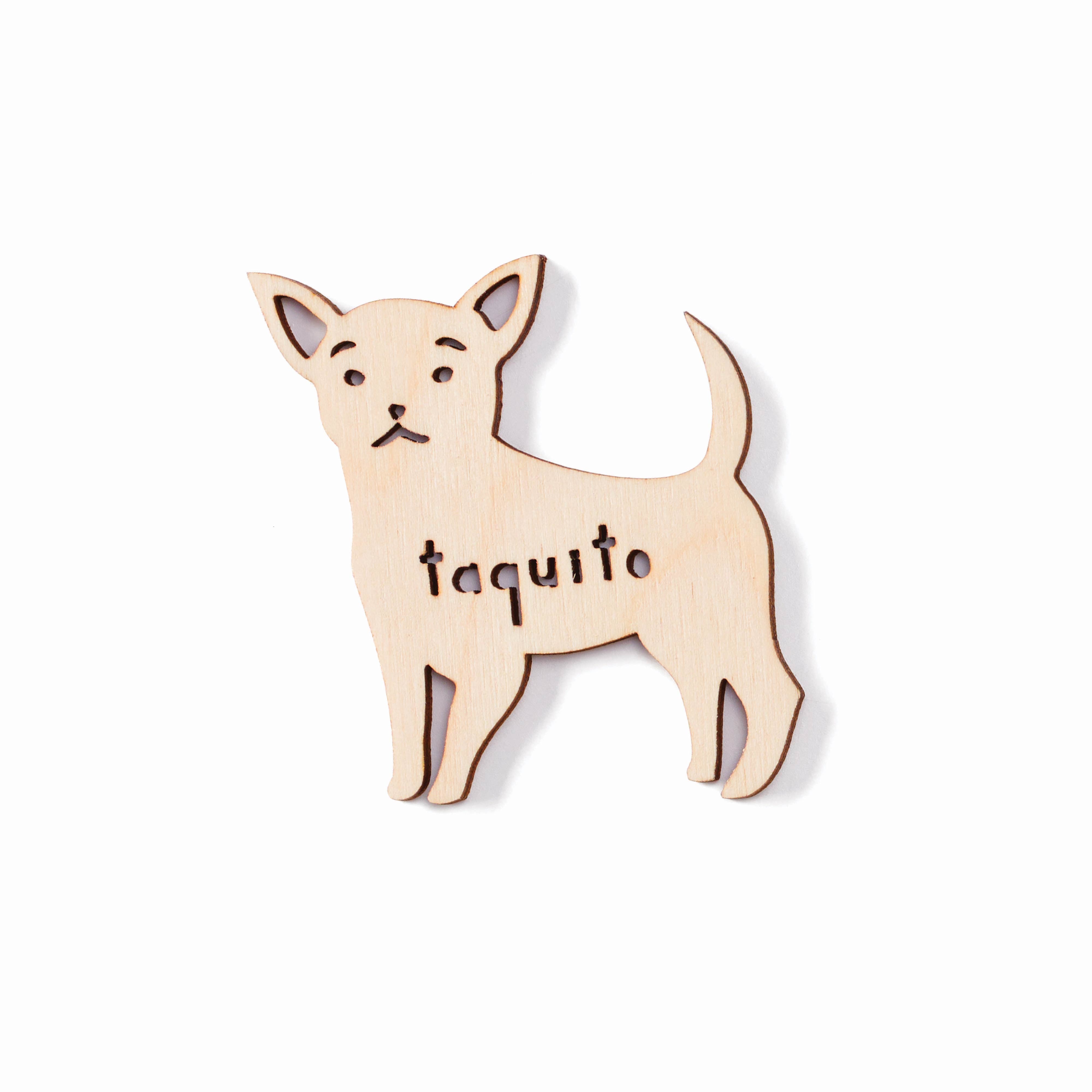 Chihuahua Dog - Custom Wooden Magnet