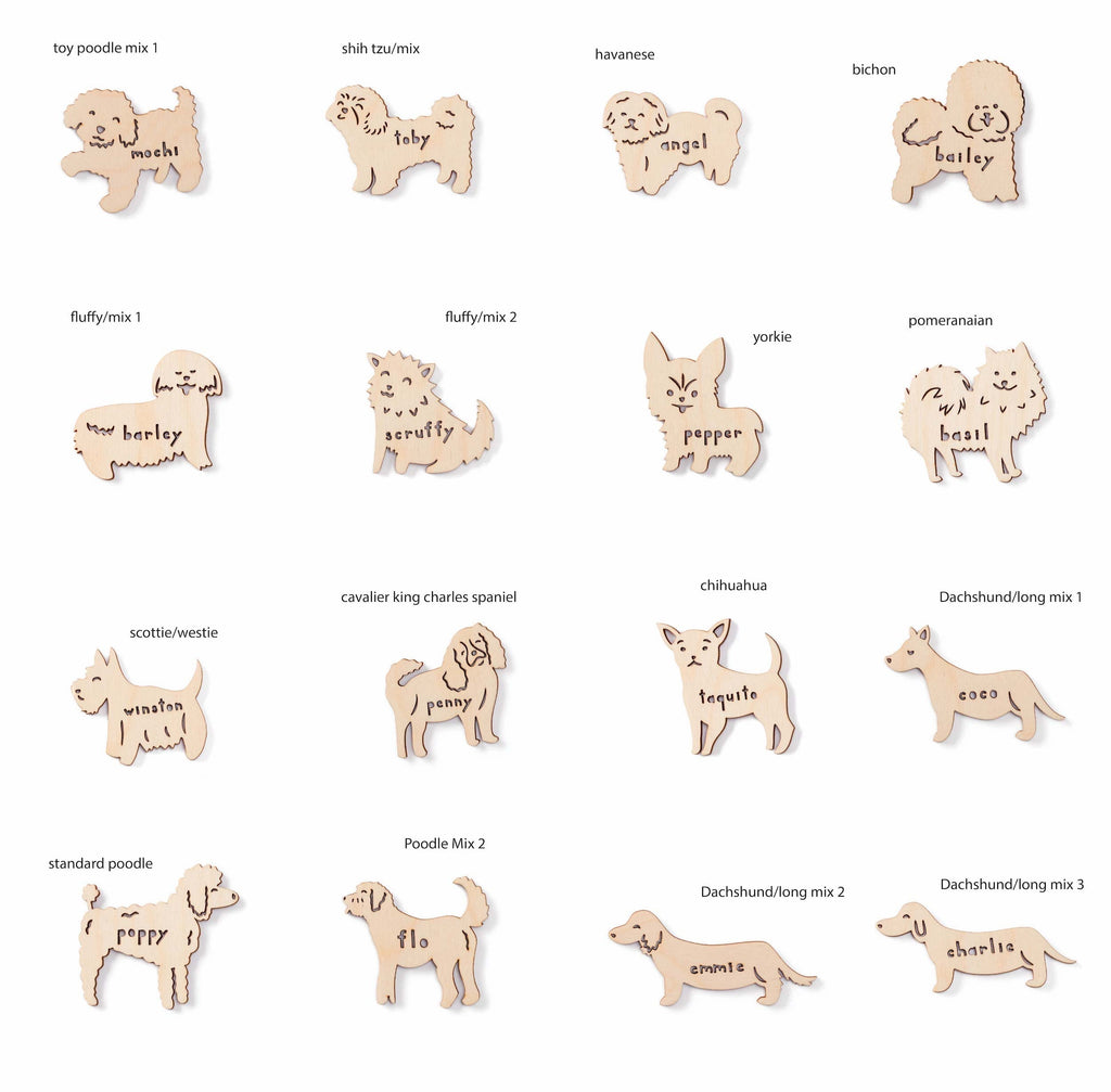 Golden Retriever Mix Dog - Custom Wooden Magnet