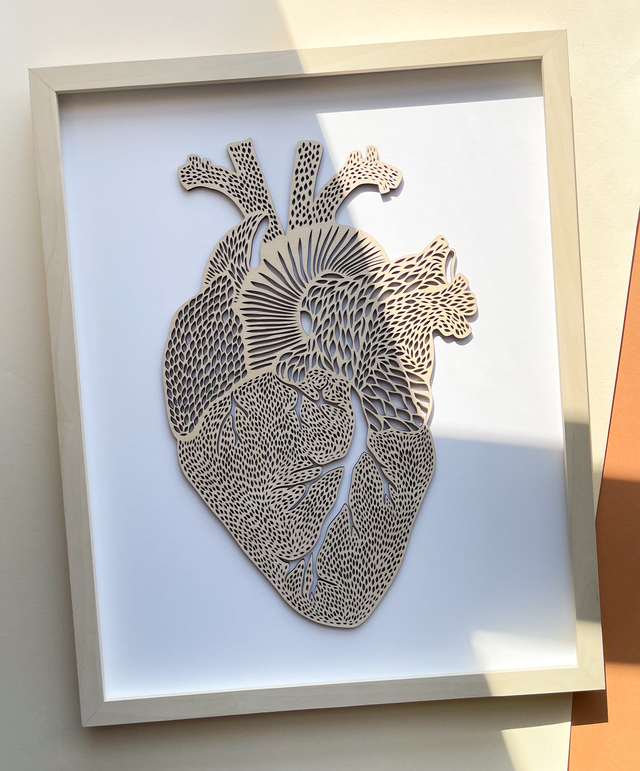 Anatomical Heart Wooden Artwork