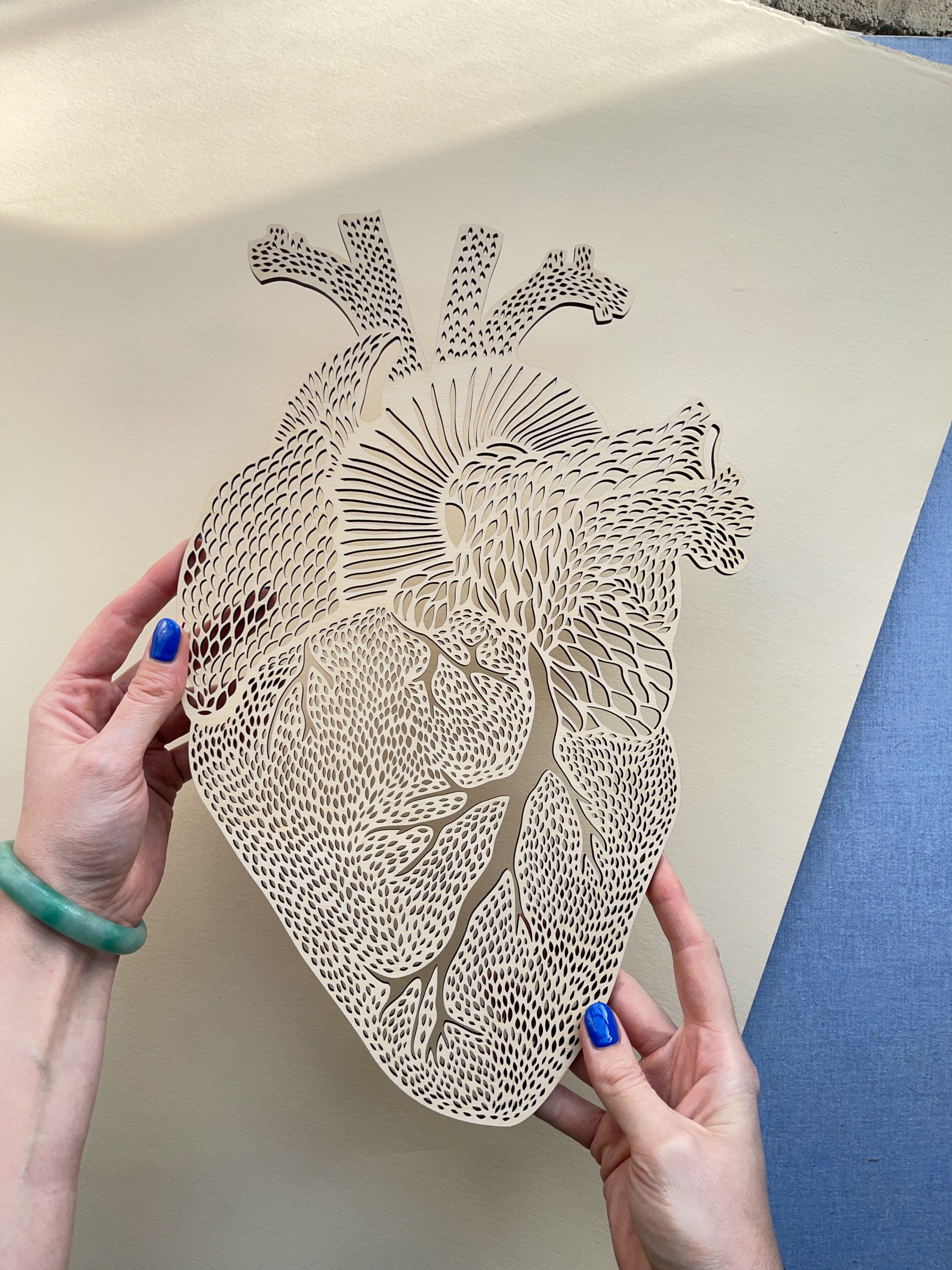 Anatomical Heart Wooden Artwork