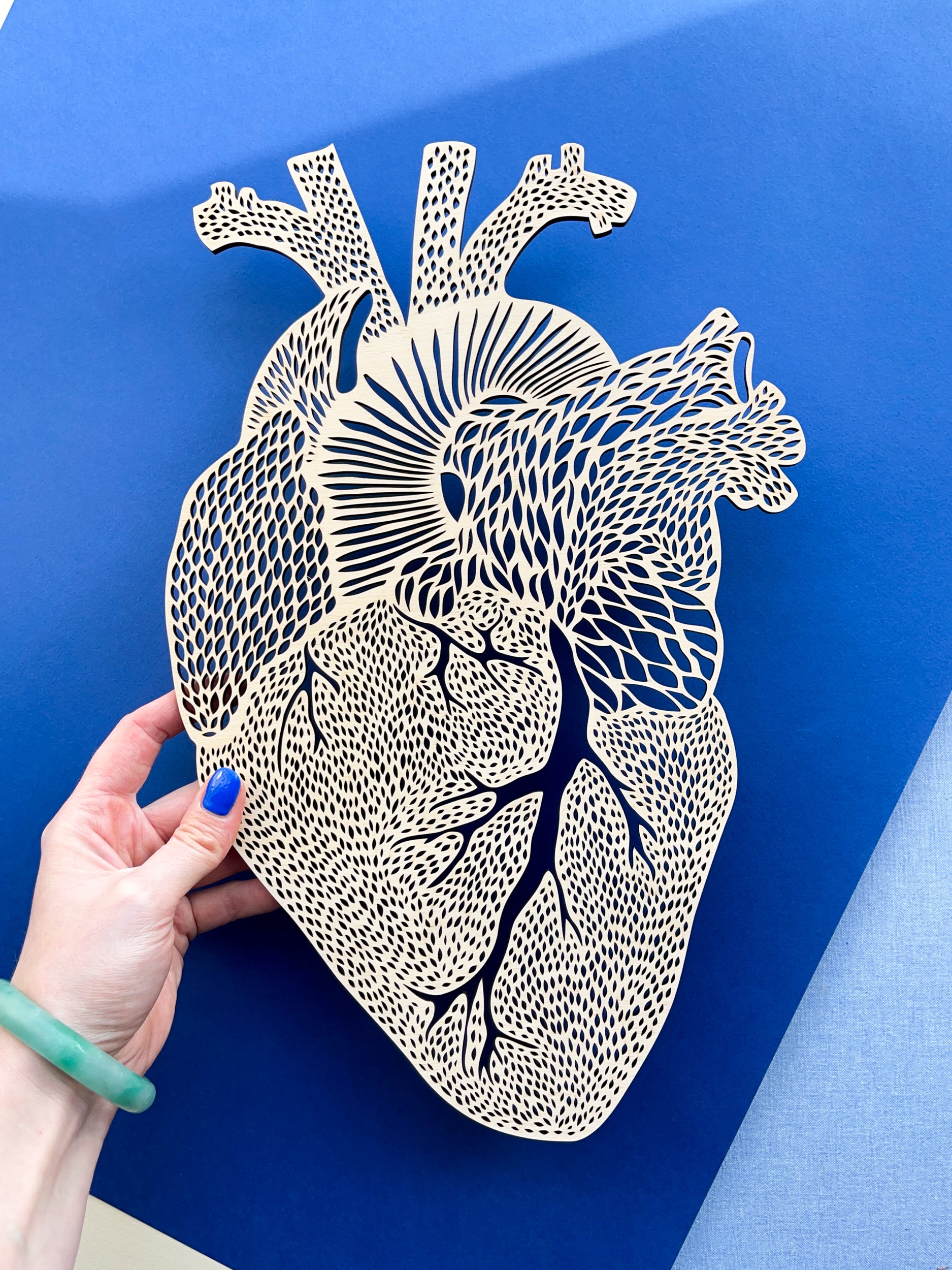 Anatomical Heart Wooden Artwork