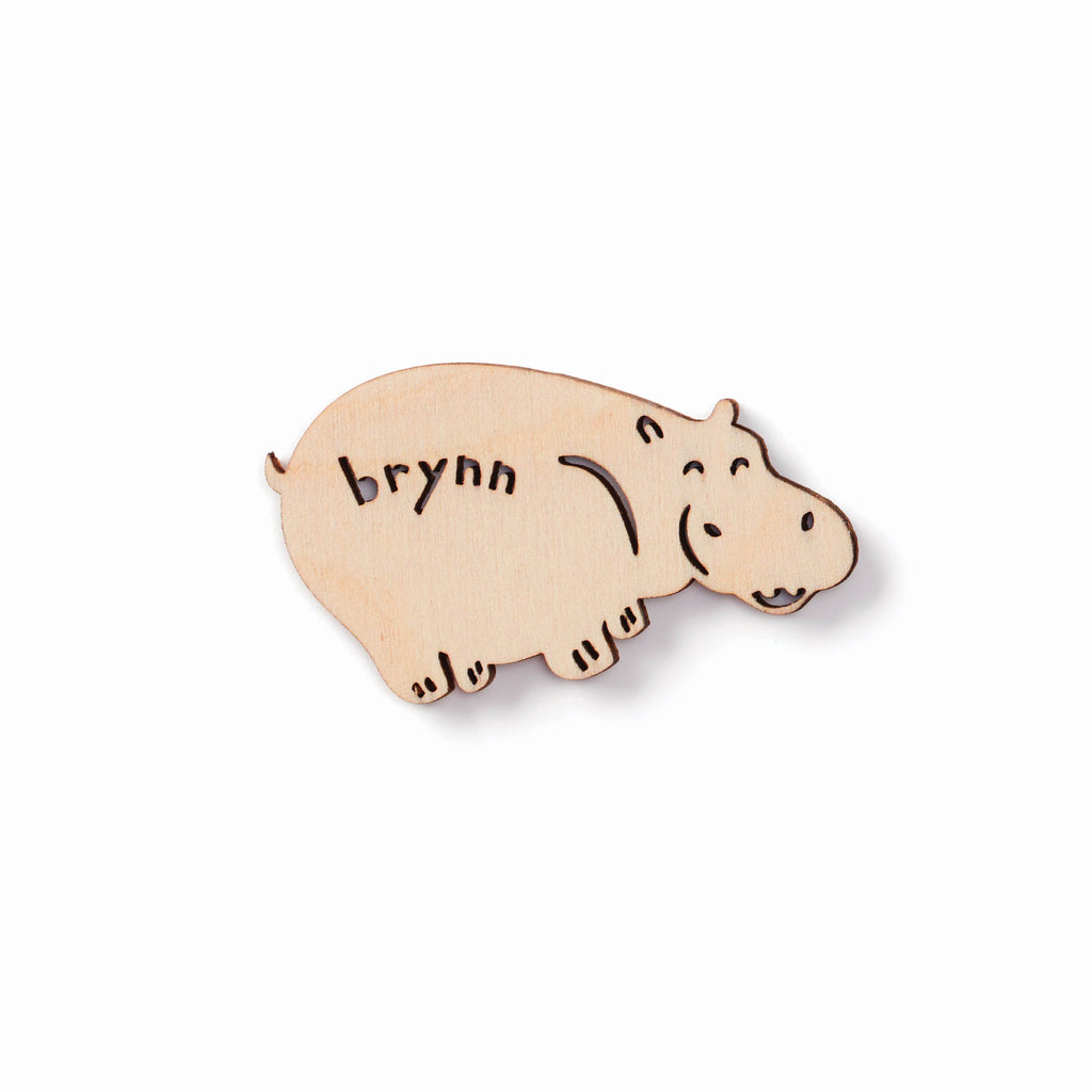 Hippo - Custom Wooden Magnet
