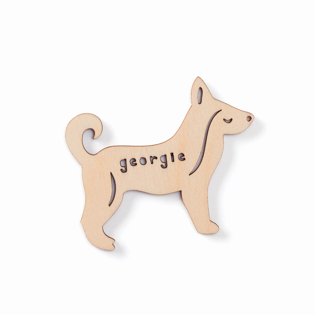 Husky Dog - Custom Wooden Magnet