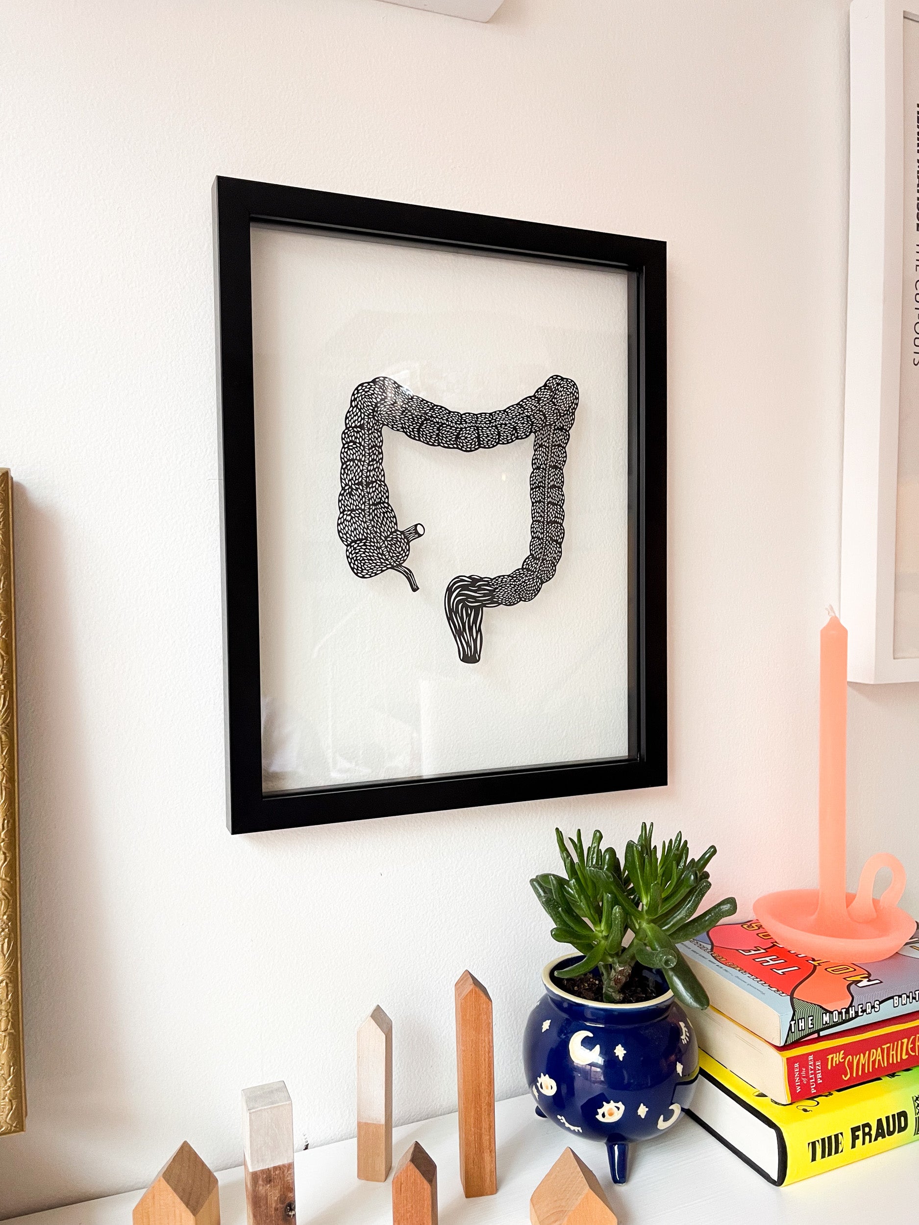 Anatomical Large Intestine Papercutting Artwork