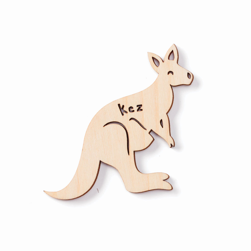 Kangaroo - Custom Wooden Magnet