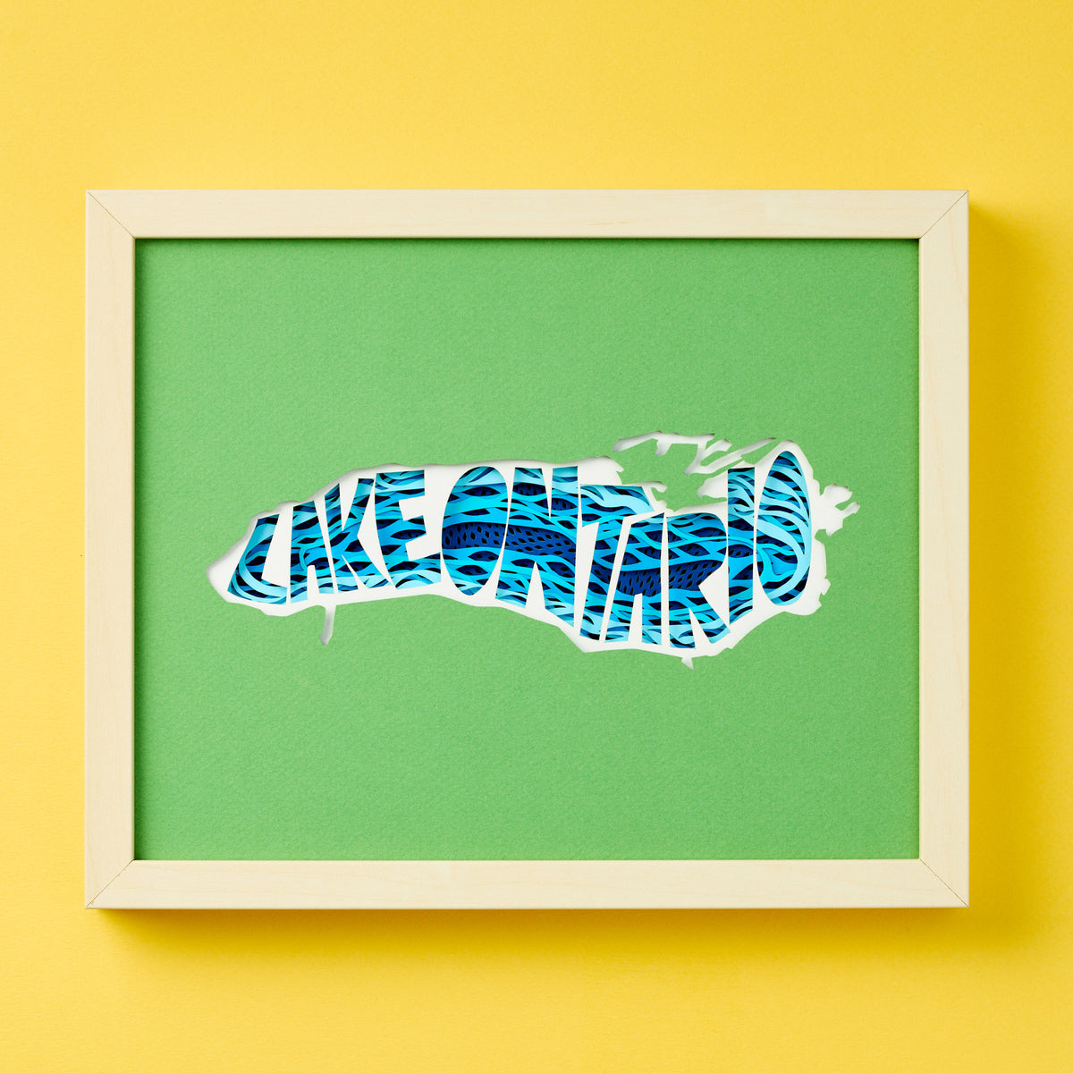 Lake Ontario Framed Papercutting