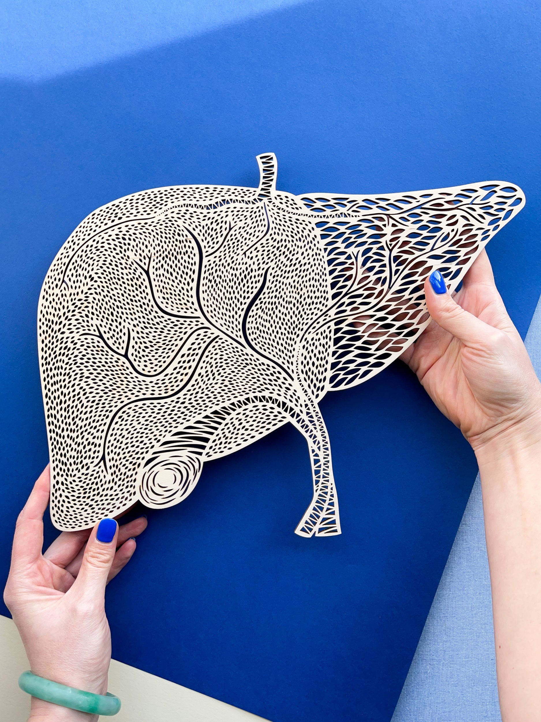 Anatomical Liver Wooden Artwork