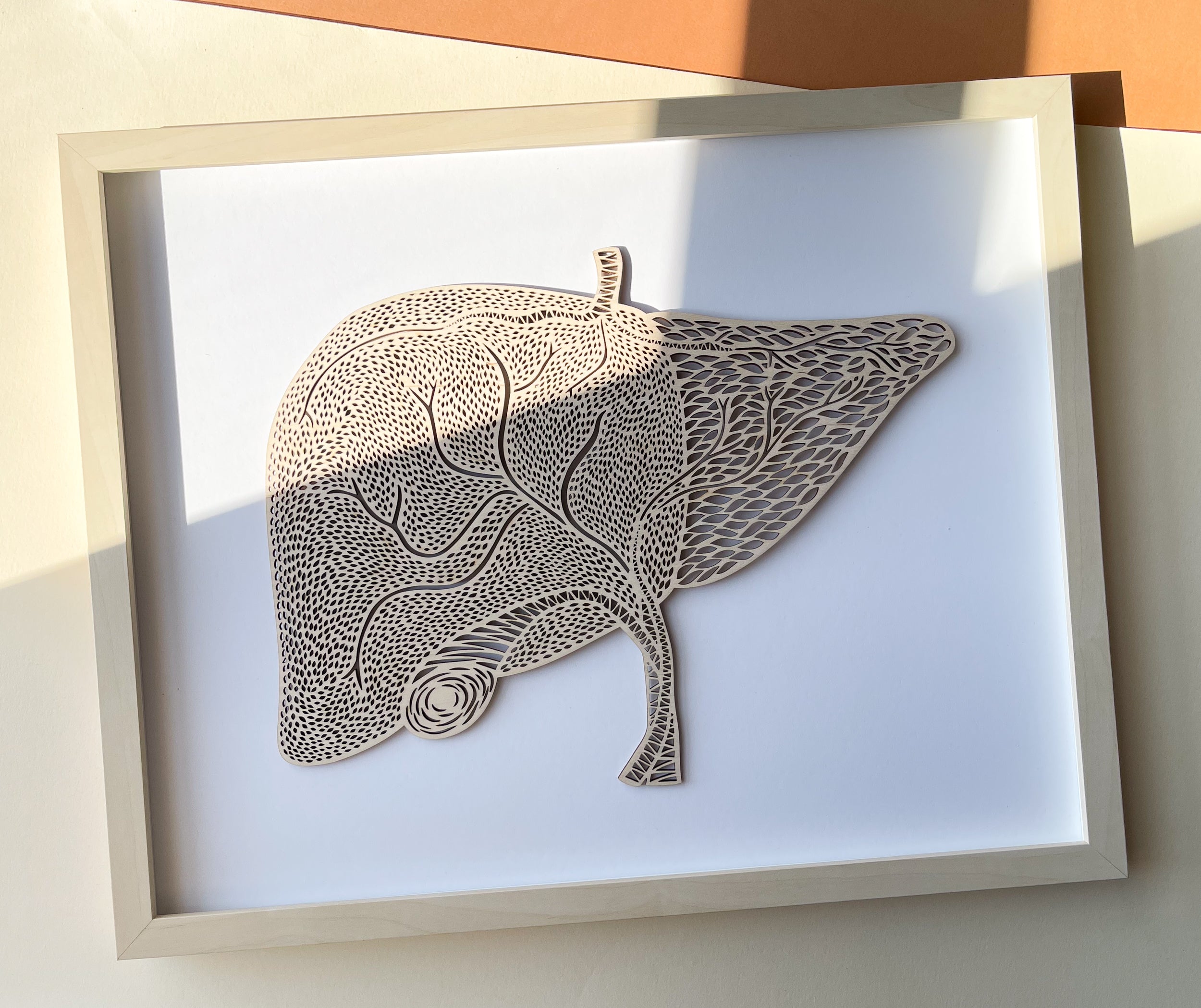 Anatomical Liver Wooden Artwork