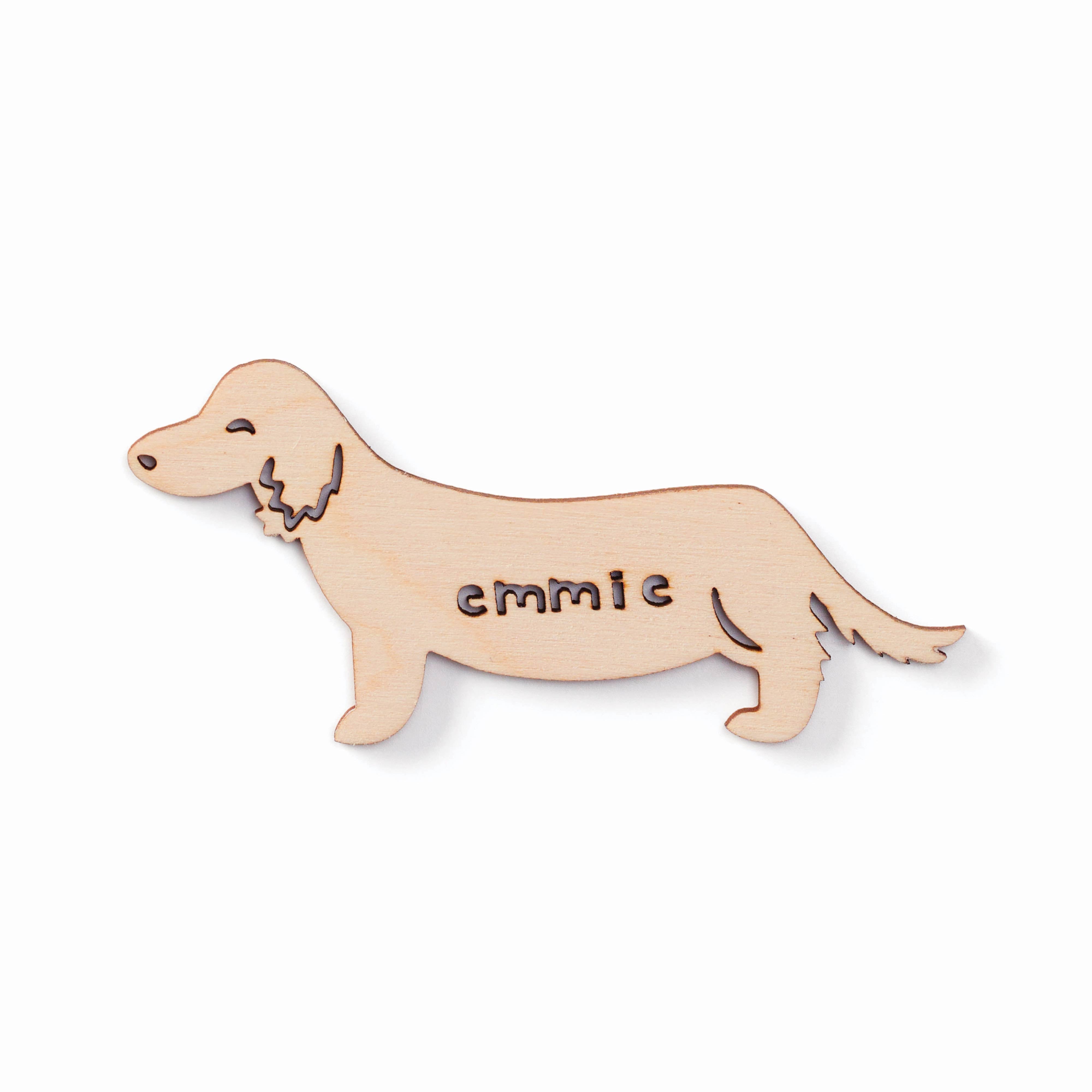 Dachshund/Long Mix 2 Dog - Custom Wooden Magnet