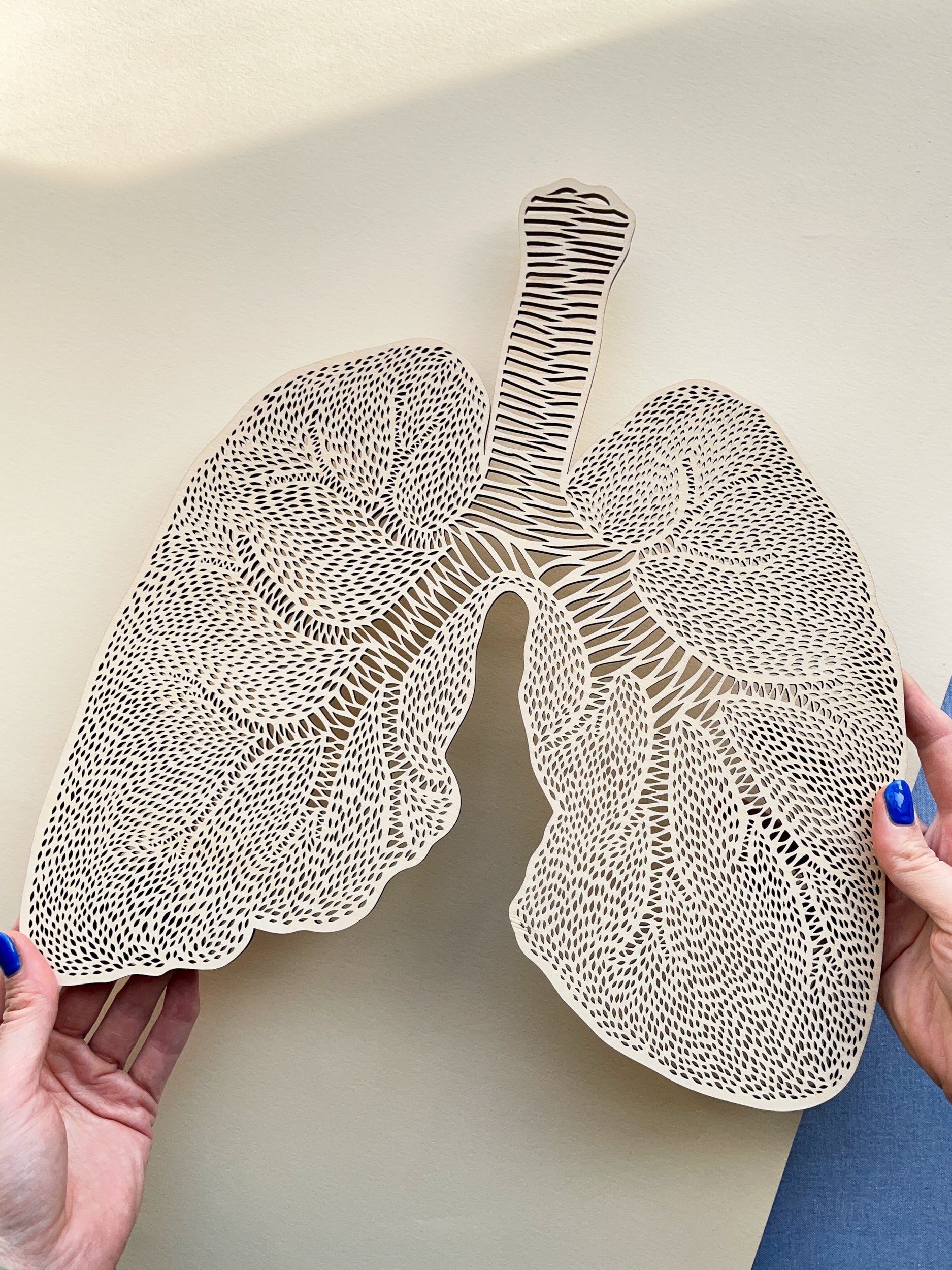 Anatomical Lungs Wooden Artwork