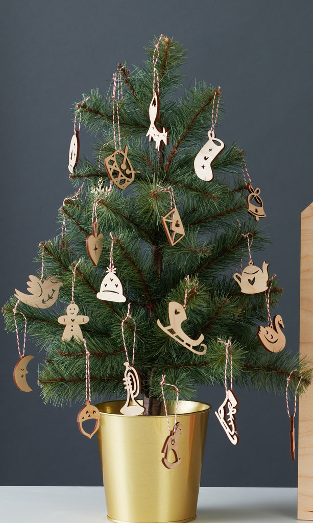 25 mini advent ornaments
